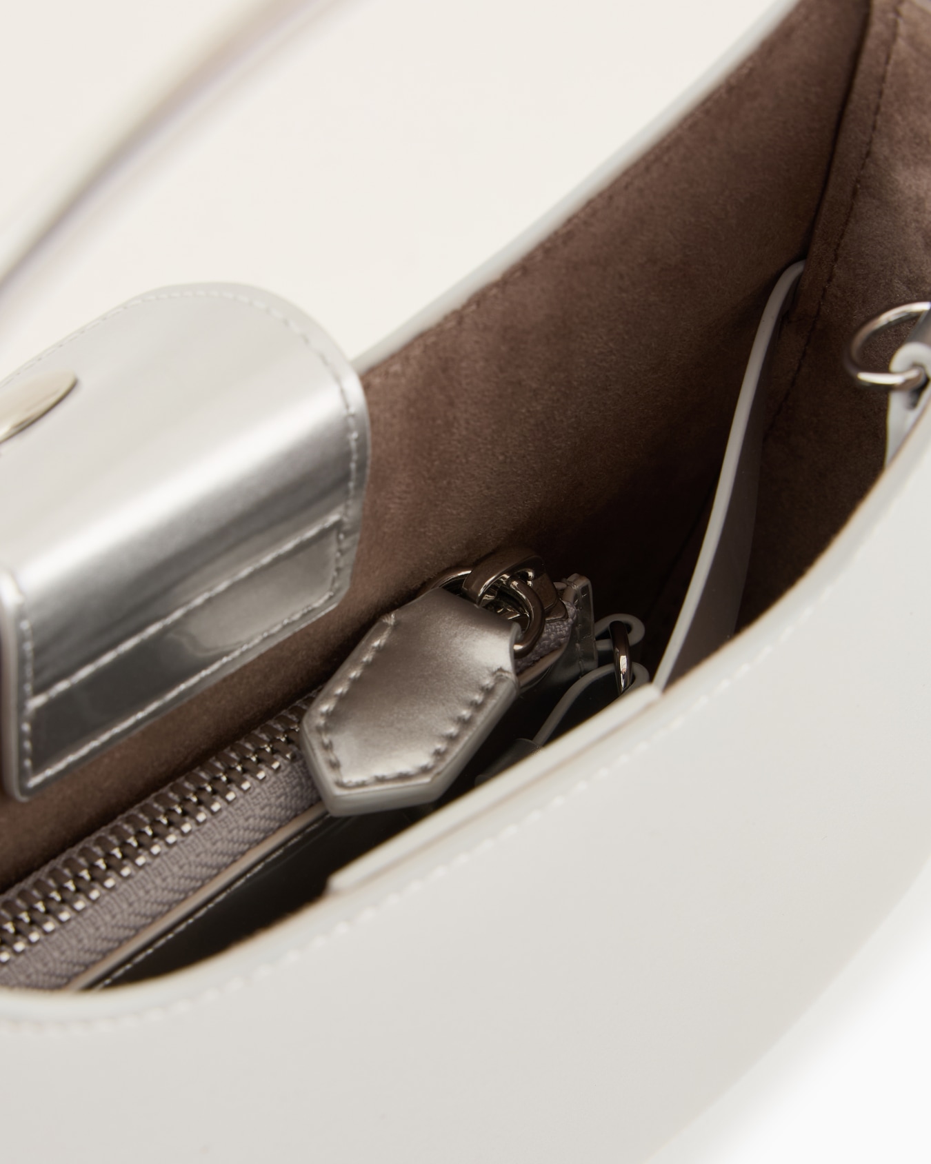 Moon capsule collection patent-effect mini bag with jewel handle Slide 3