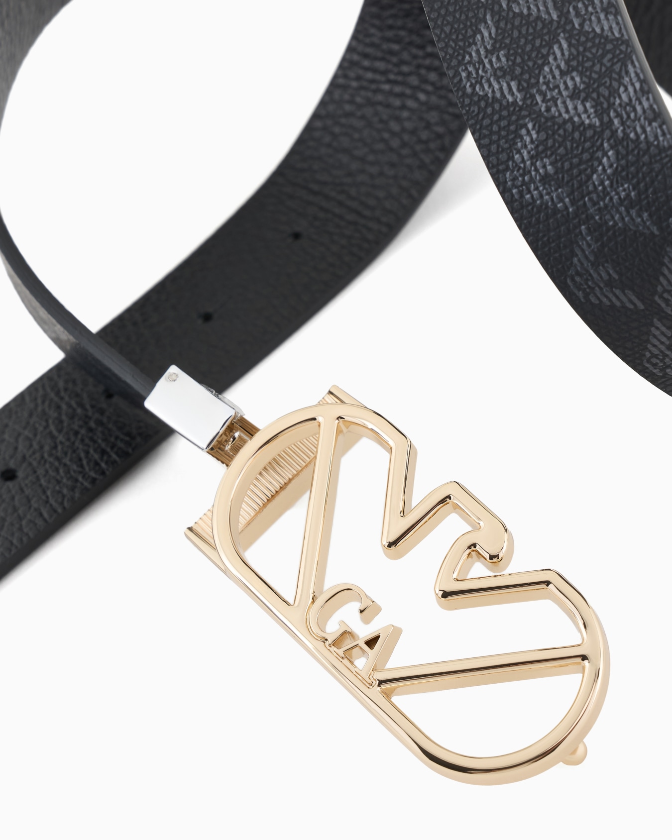 All-over eagle two-toned reversible belt with eagle buckle Slide 1