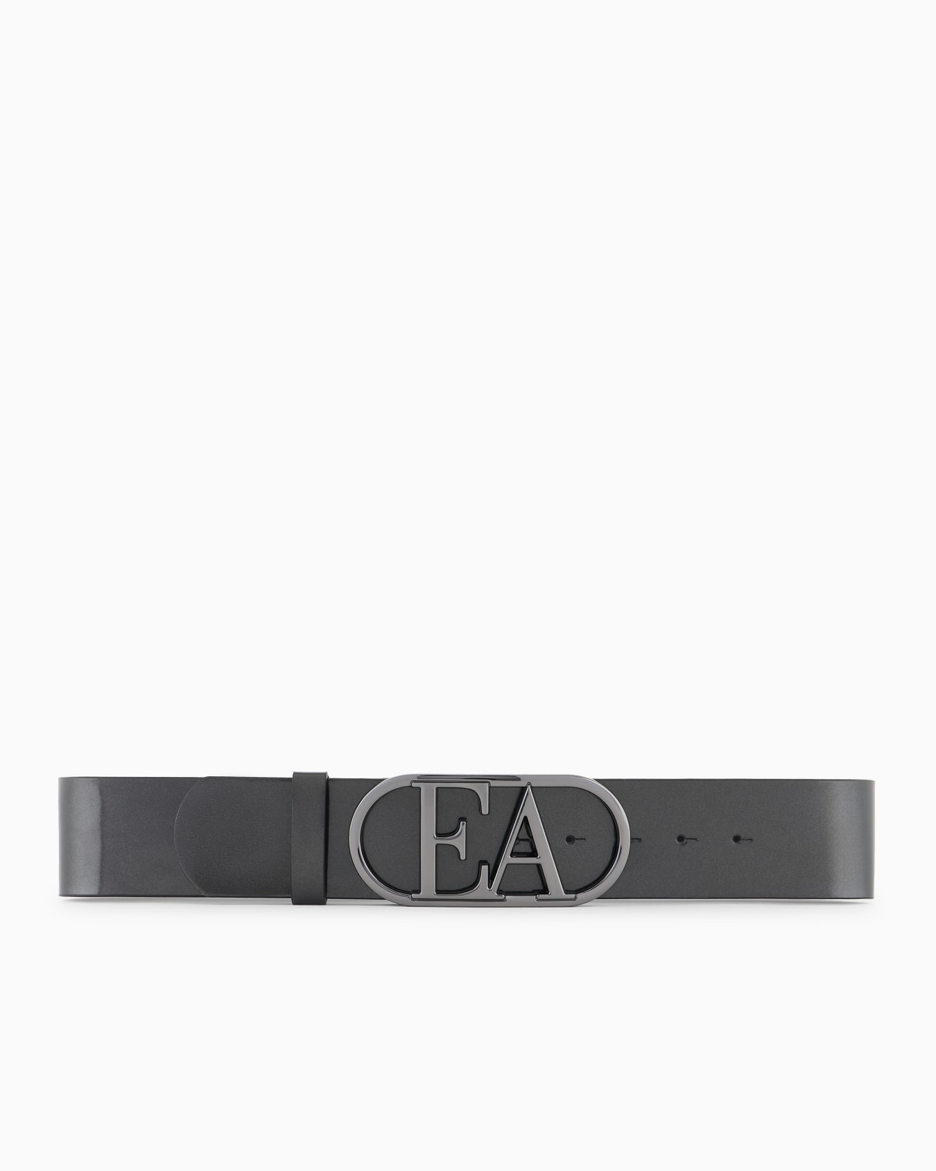 Ceinture taille haute en cuir verni avec boucle EA Diapositive 2