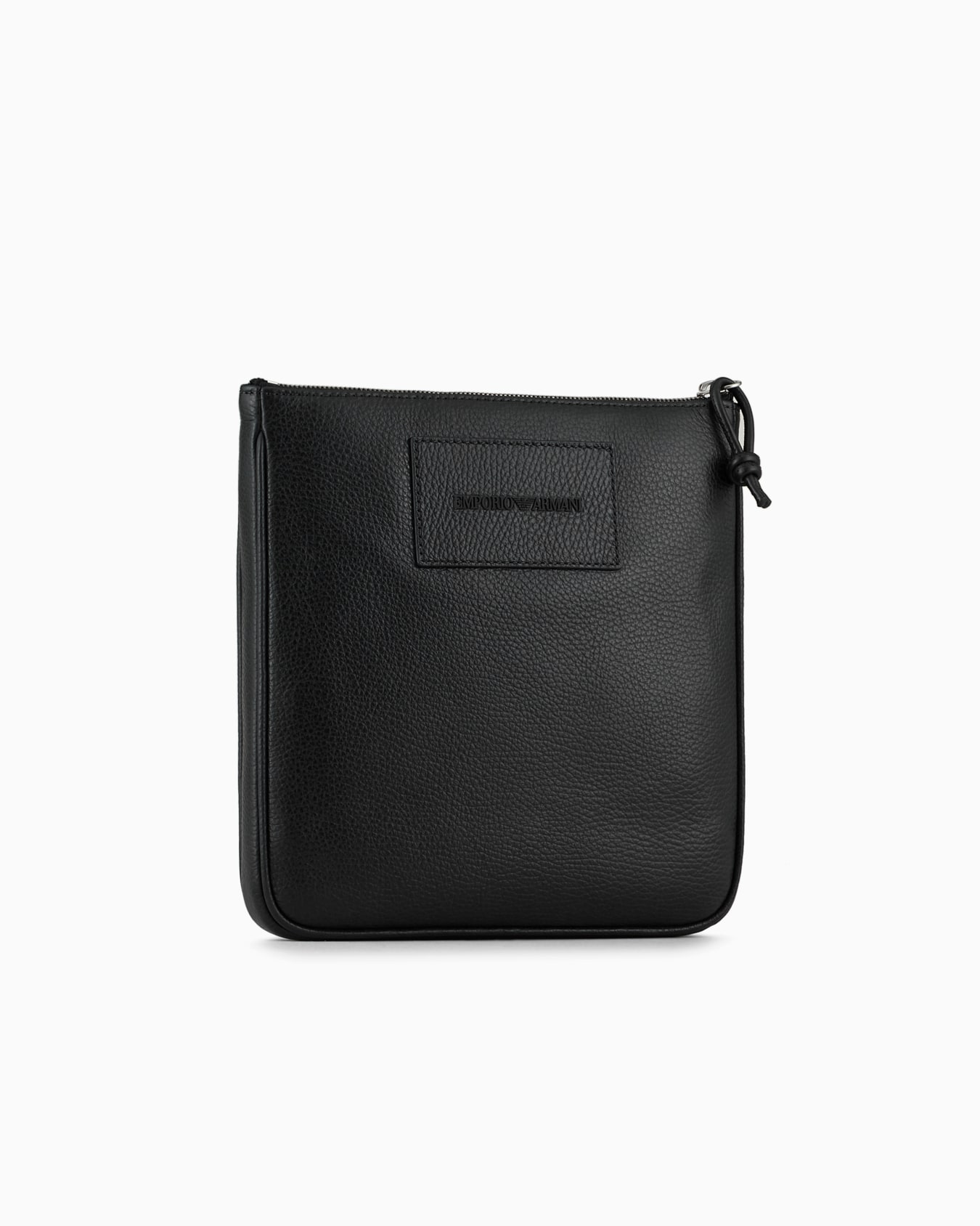 Flat, tumbled leather shoulder bag Slide 1