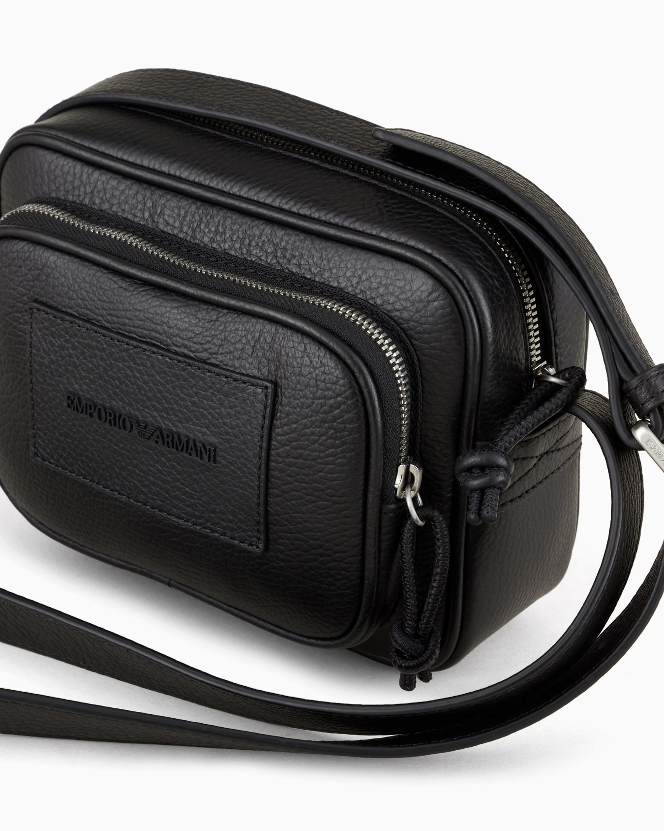 Kameratasche mit Schulterriemen aus getrommeltem Leder Folie 4