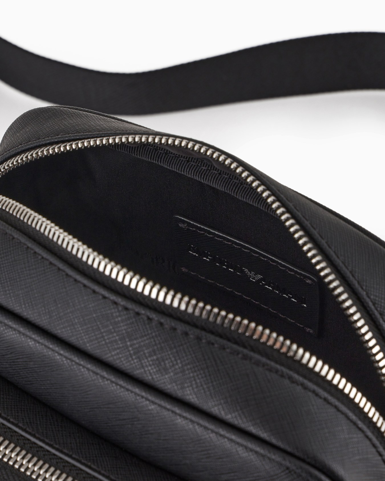 ASV regenerated Saffiano leather shoulder bag with eagle plate Slide 3