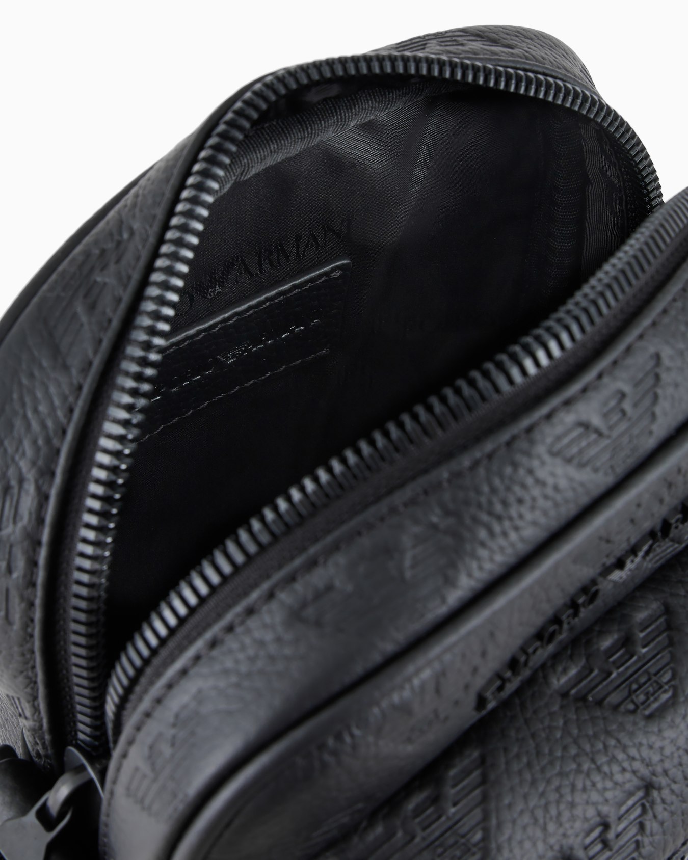 Tracolla in pelle embossed eagle all over Slide 3