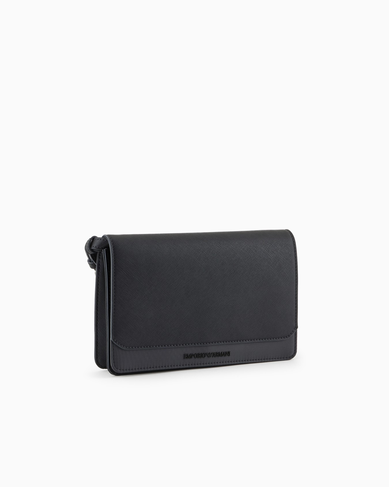 ASV regenerated Saffiano and recycled nylon shoulder bag with flap Slide 1