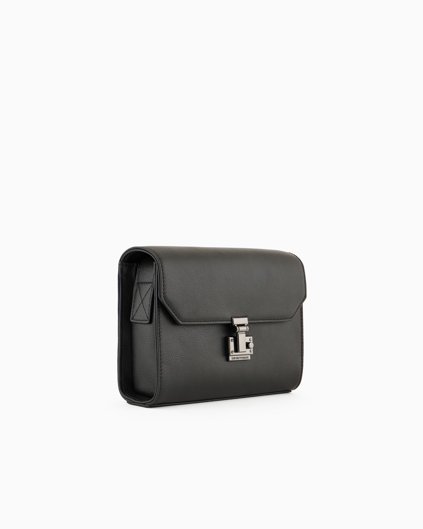 Sac à bandoulière en cuir martelé avec rabat Diapositive 1