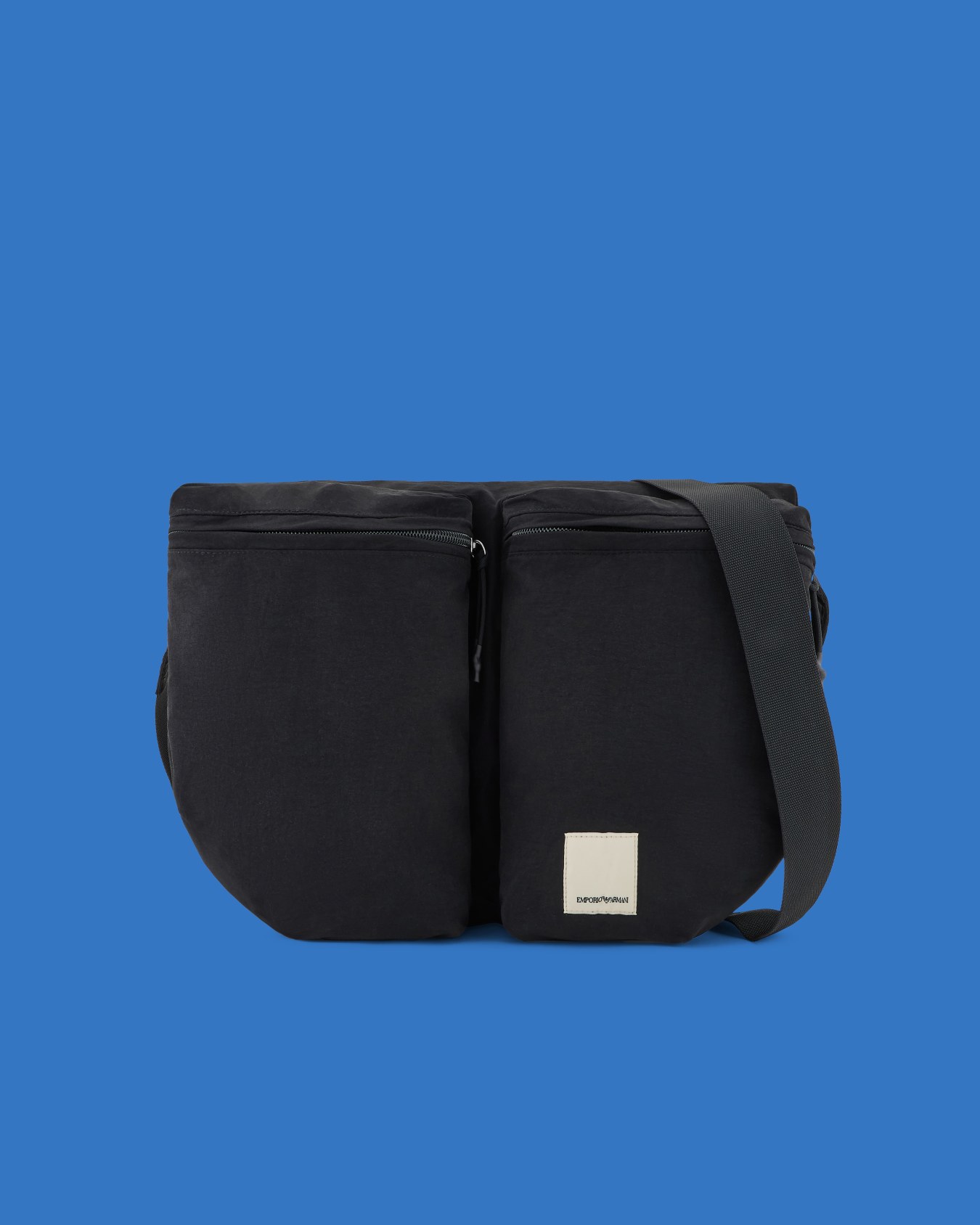 Kleine Messenger-Tasche aus der Black Blue ASV-Sonderkollektion, gefertigt aus Nylon Folie 0