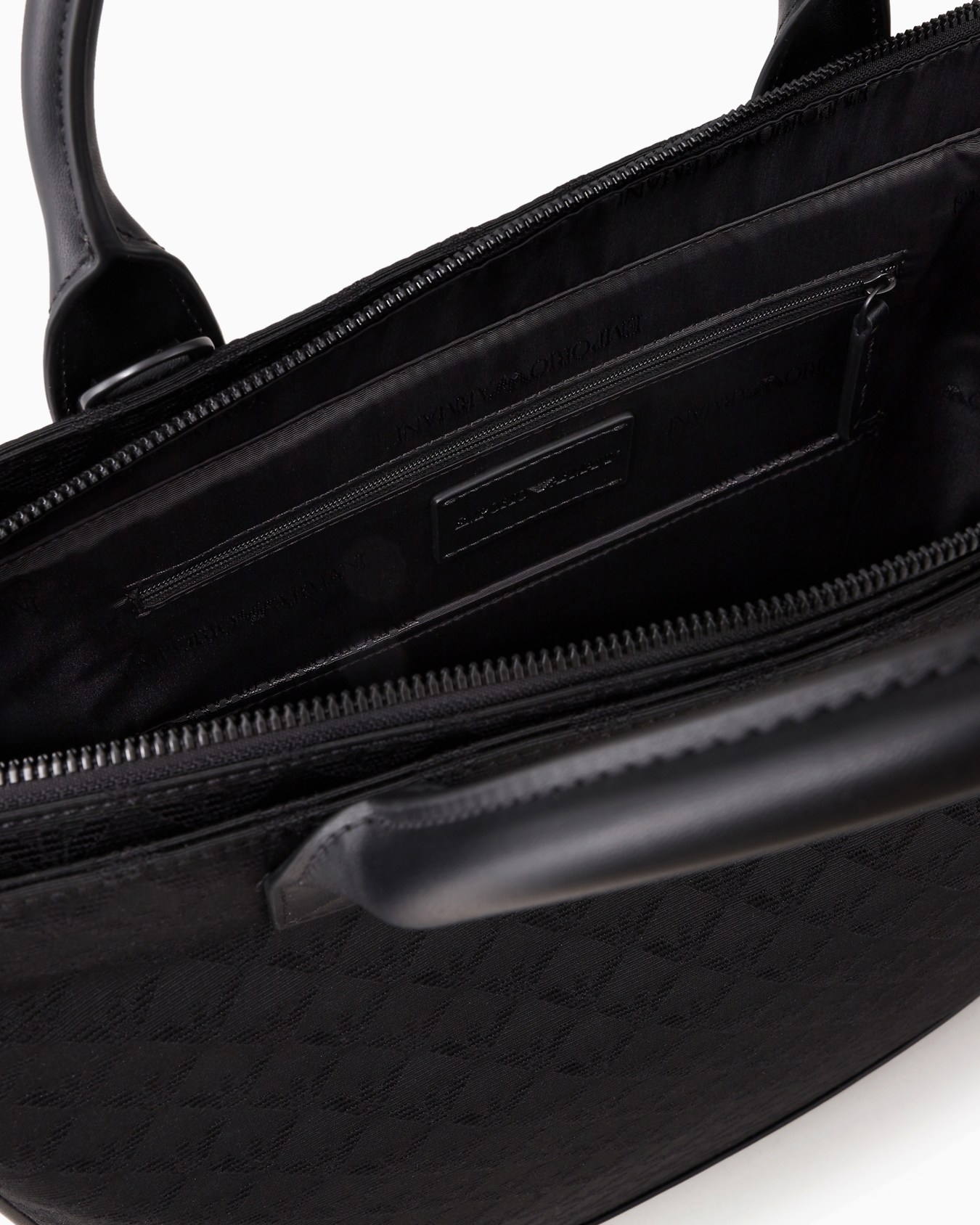 Nylon tote bag with all-over jacquard eagle Slide 3