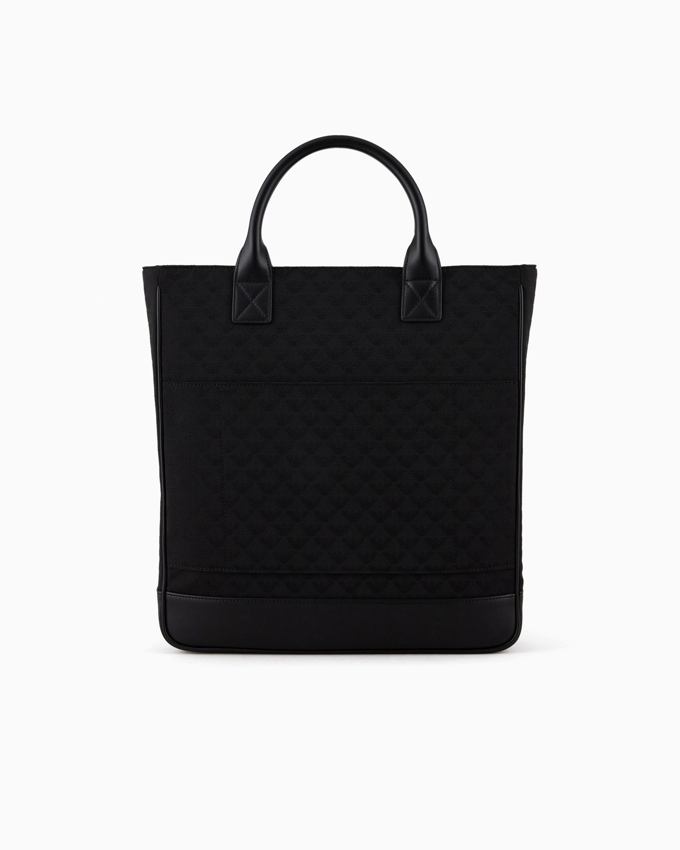 Nylon tote bag with all-over jacquard eagle Slide 2