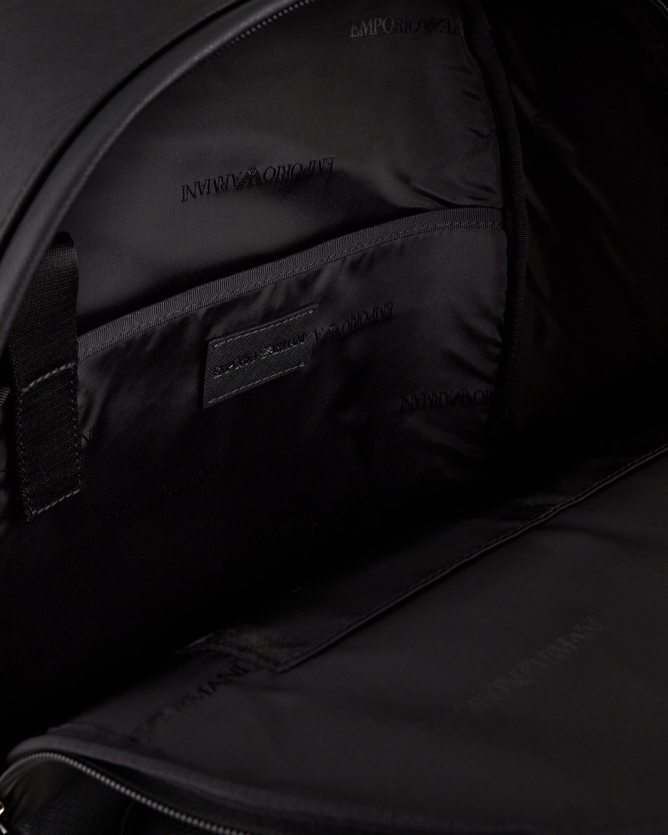 ASV regenerated Saffiano leather round backpack with eagle plate Slide 3