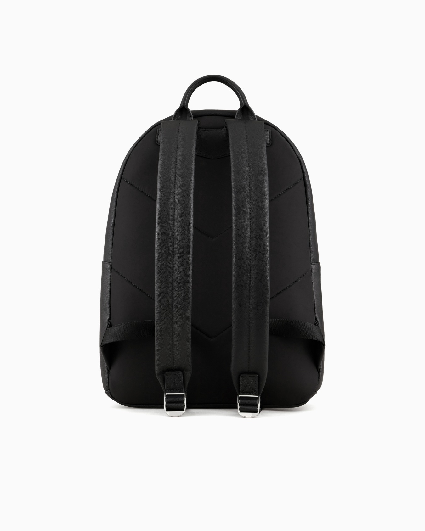 ASV regenerated Saffiano leather round backpack with eagle plate Slide 2