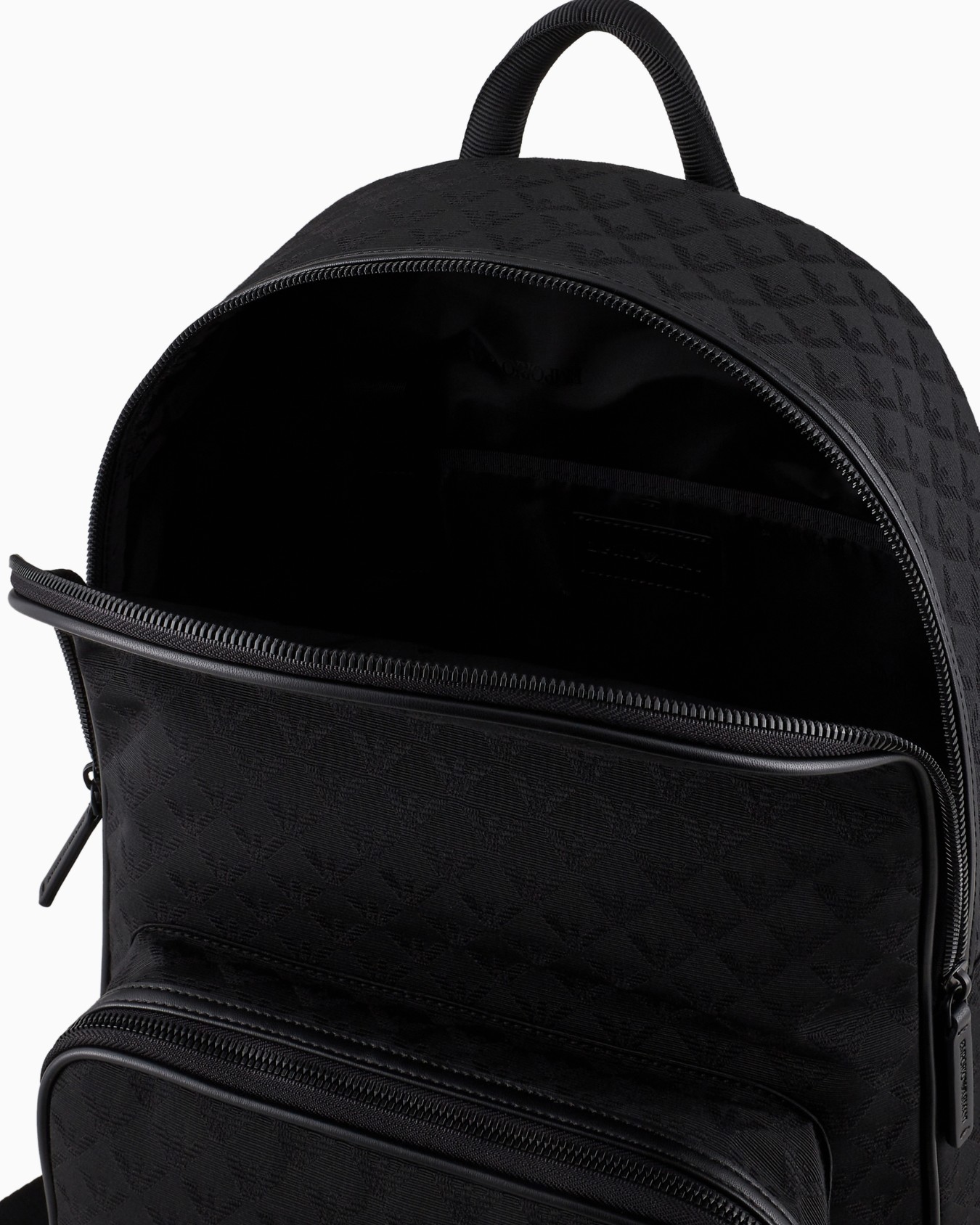 Nylon backpack with all-over jacquard eagle Slide 3