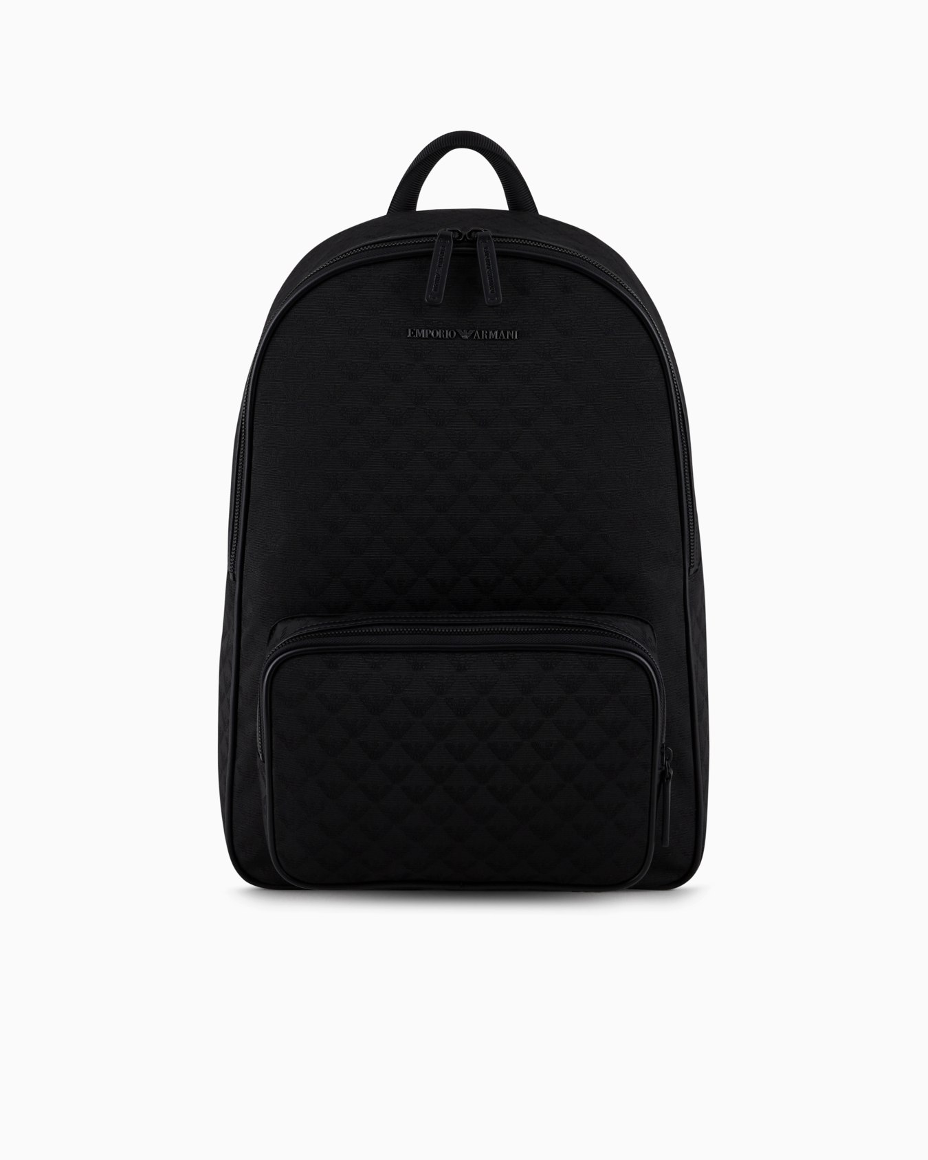 Nylon backpack with all-over jacquard eagle Slide 0