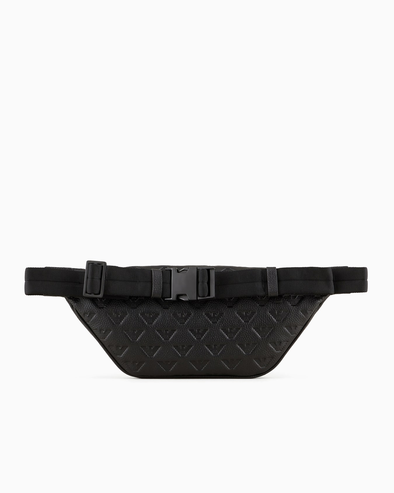 Leather belt bag with all-over embossed eagle Slide 2