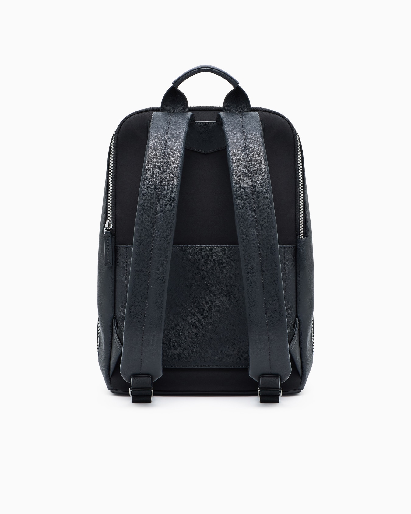 Zaino in pelle rigenerata saffiano placchetta aquila ASV Slide 2