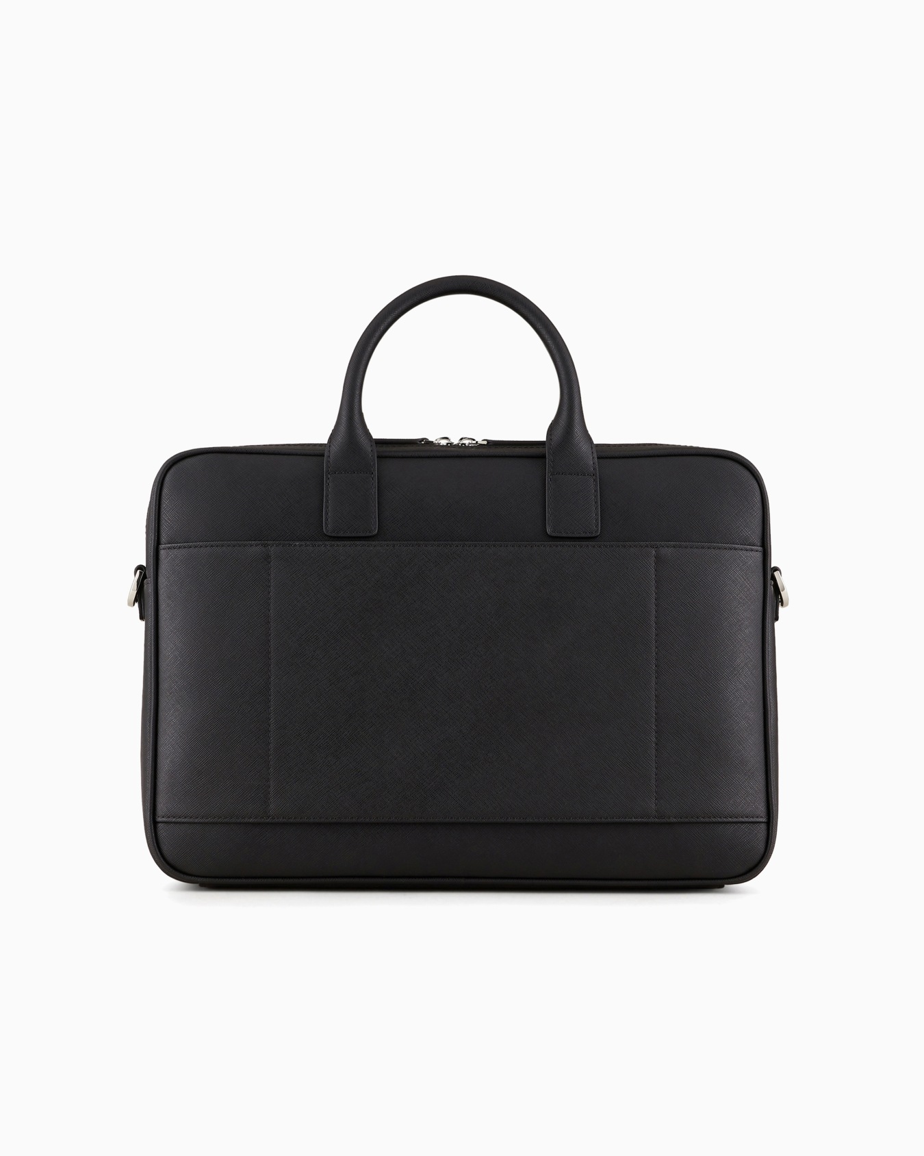 Bolso modelo business de piel saffiano regenerada con placa de águila ASV Diapositiva 2