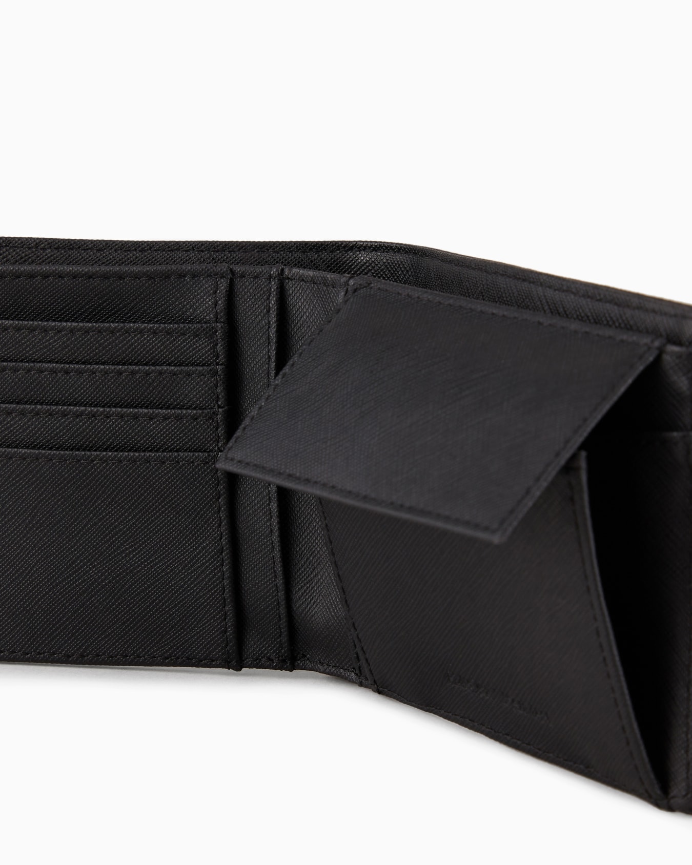 ASV regenerated Saffiano leather coin-pocket wallet with eagle plate Slide 3