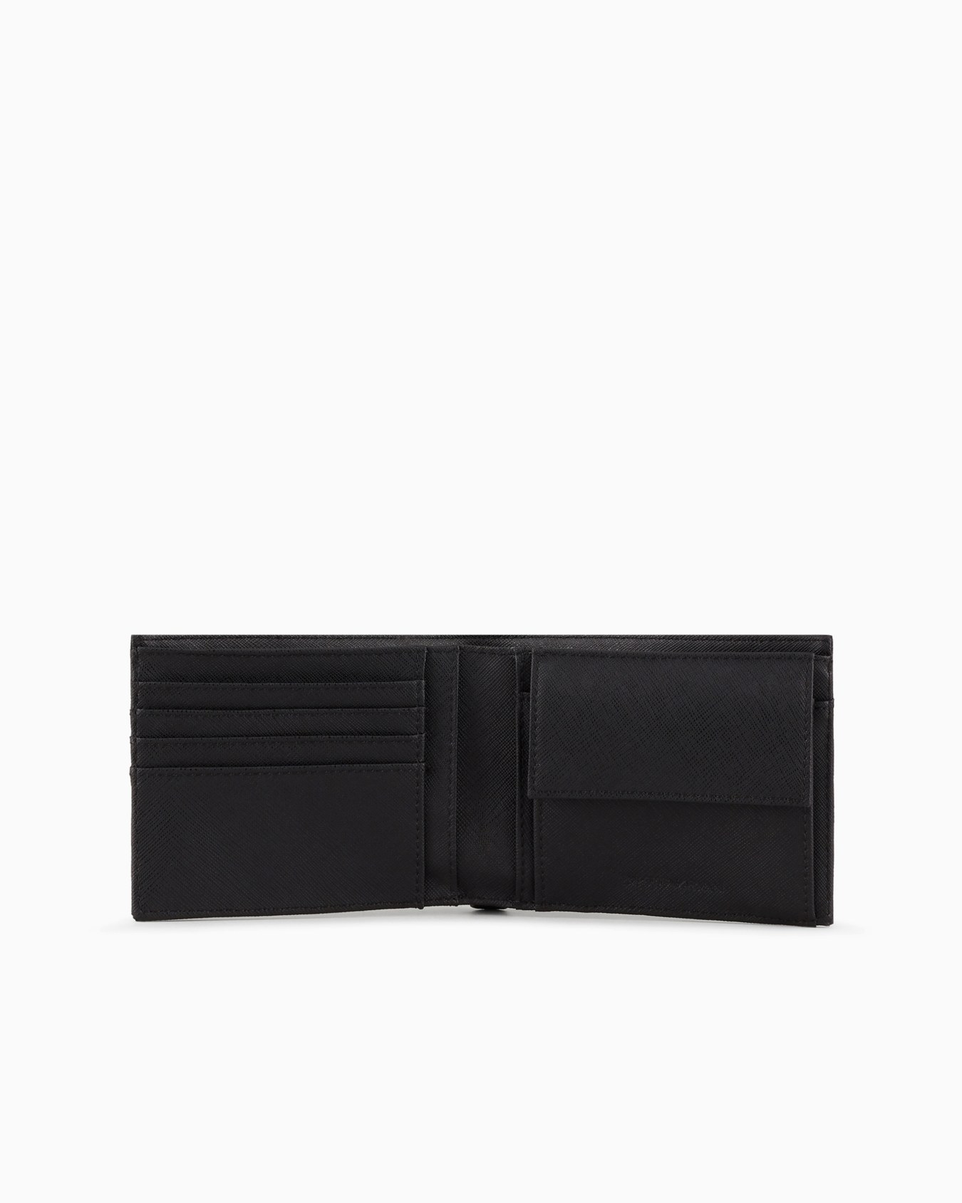 ASV regenerated Saffiano leather coin-pocket wallet with eagle plate Slide 2