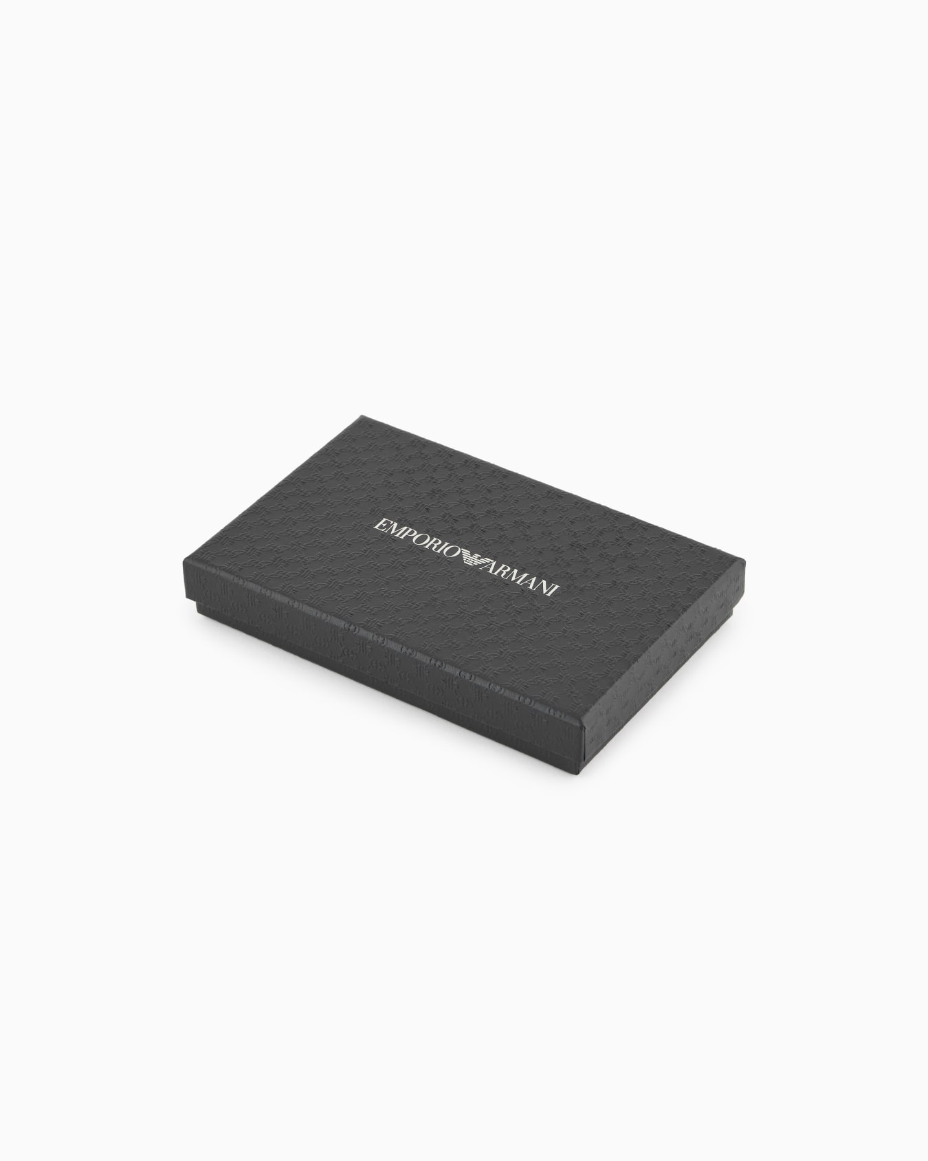 Leather coin-pocket wallet with all-over embossed pattern Slide 4