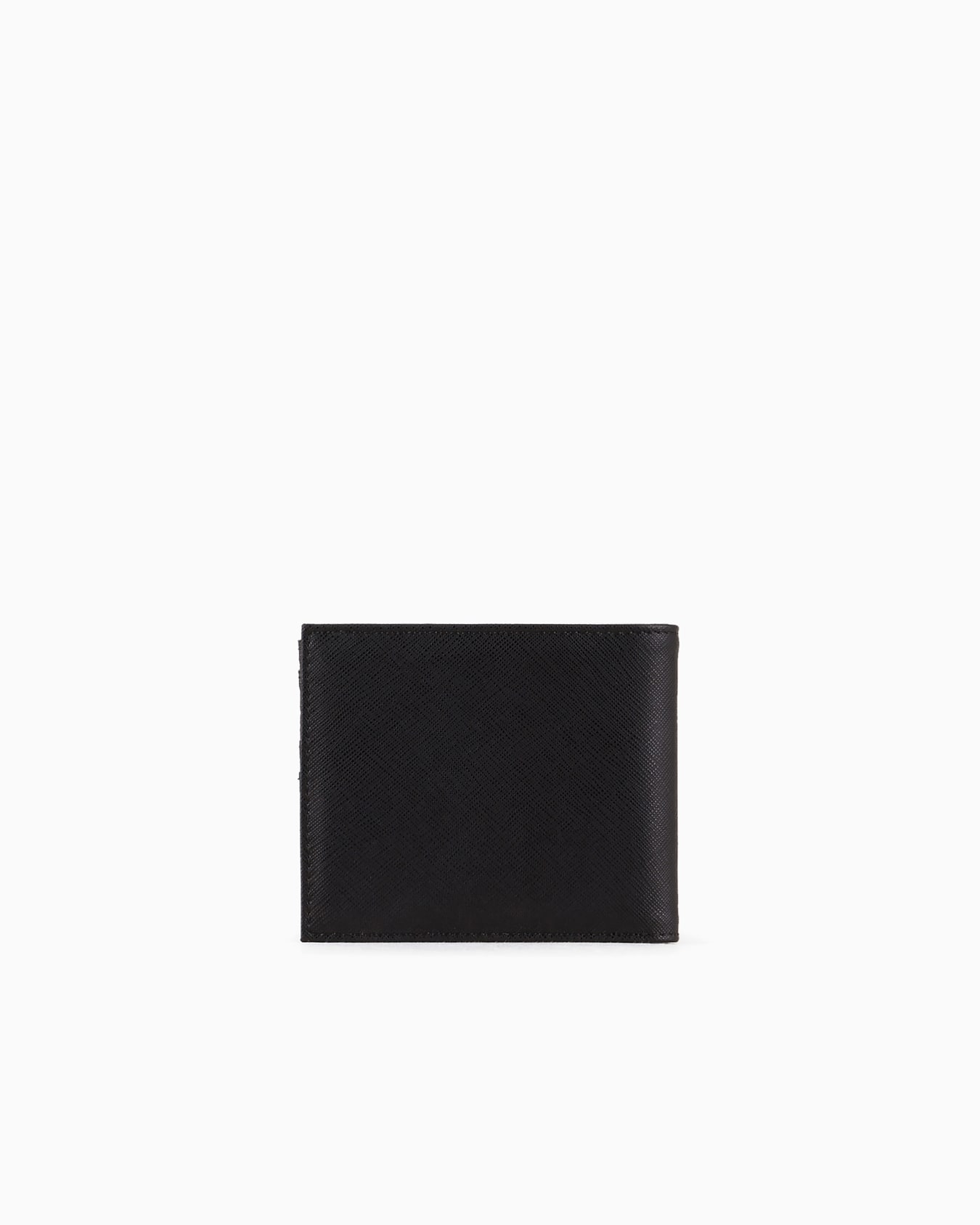 Cartera de piel saffiano regenerada con placa de águila ASV Diapositiva 1