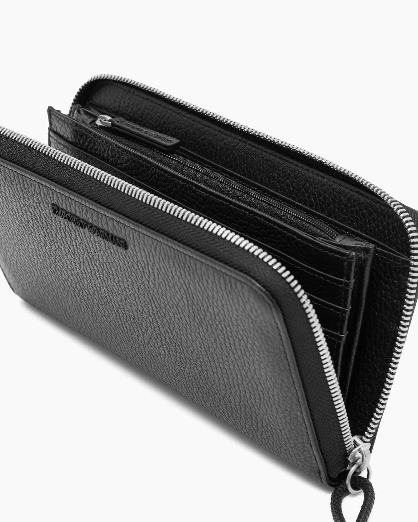 Cartera con cremallera perimetral de piel abatanada Diapositiva 3