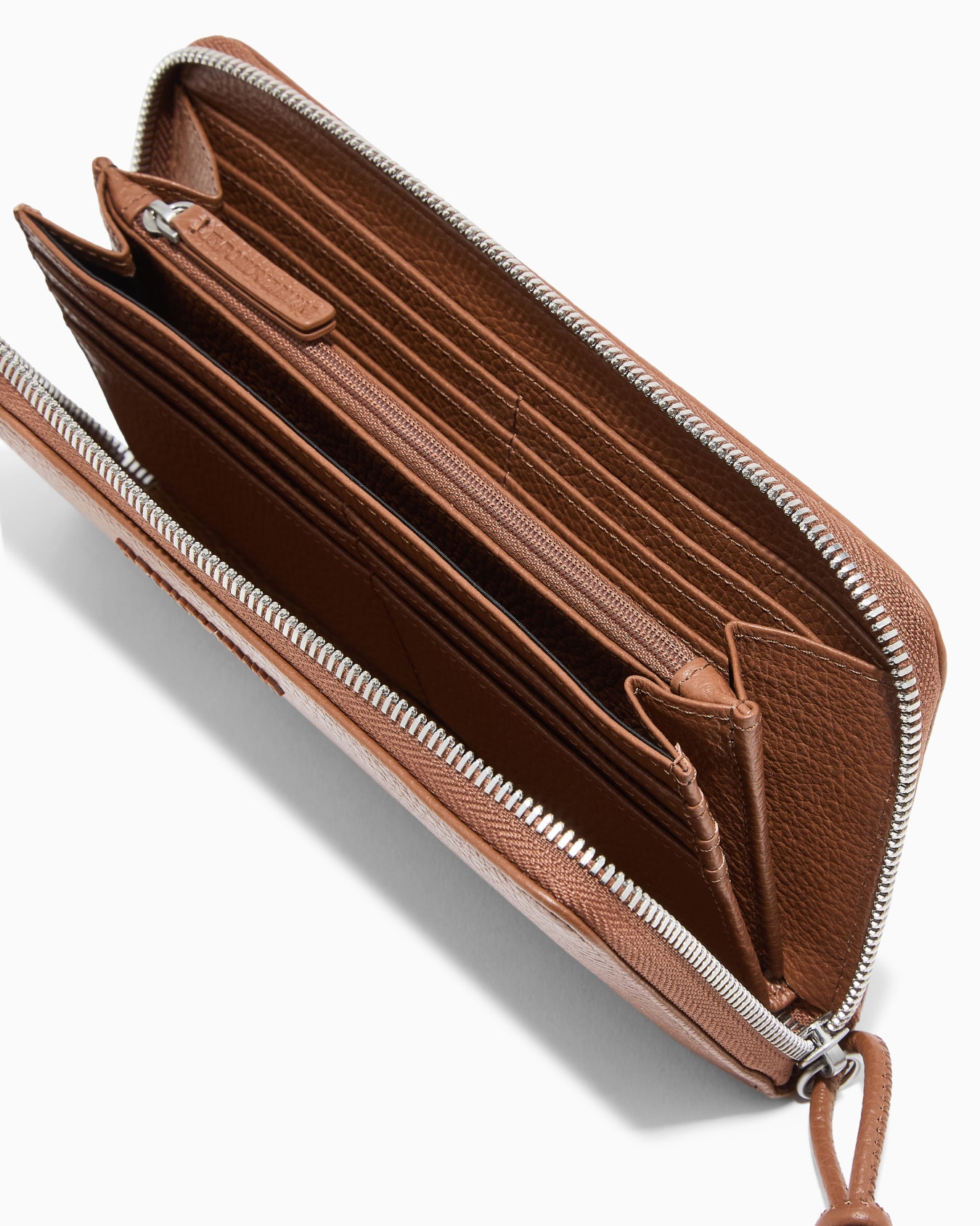 Cartera con cremallera perimetral de piel abatanada Diapositiva 2