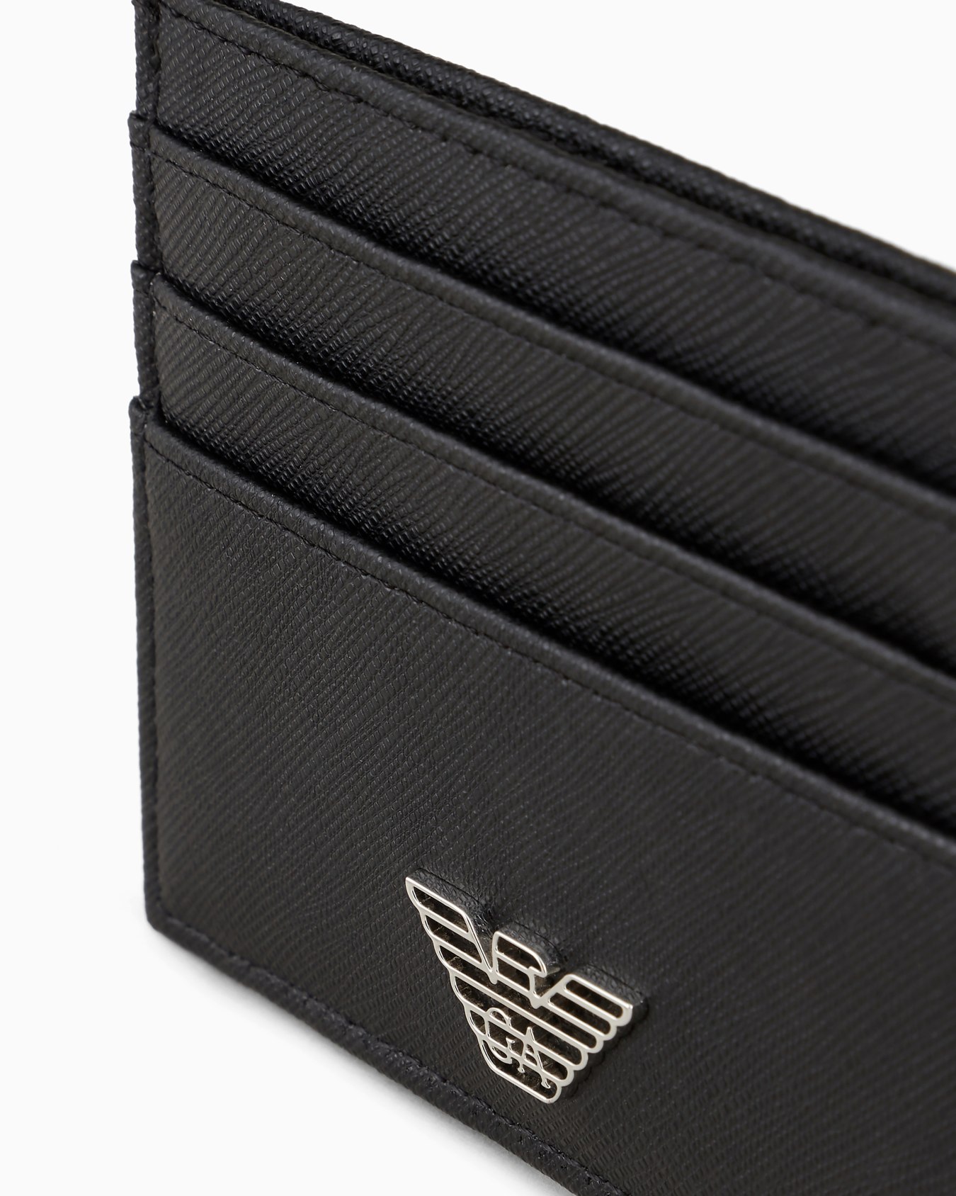 Tarjetero texturizado con logotipo de águila metálico Diapositiva 2