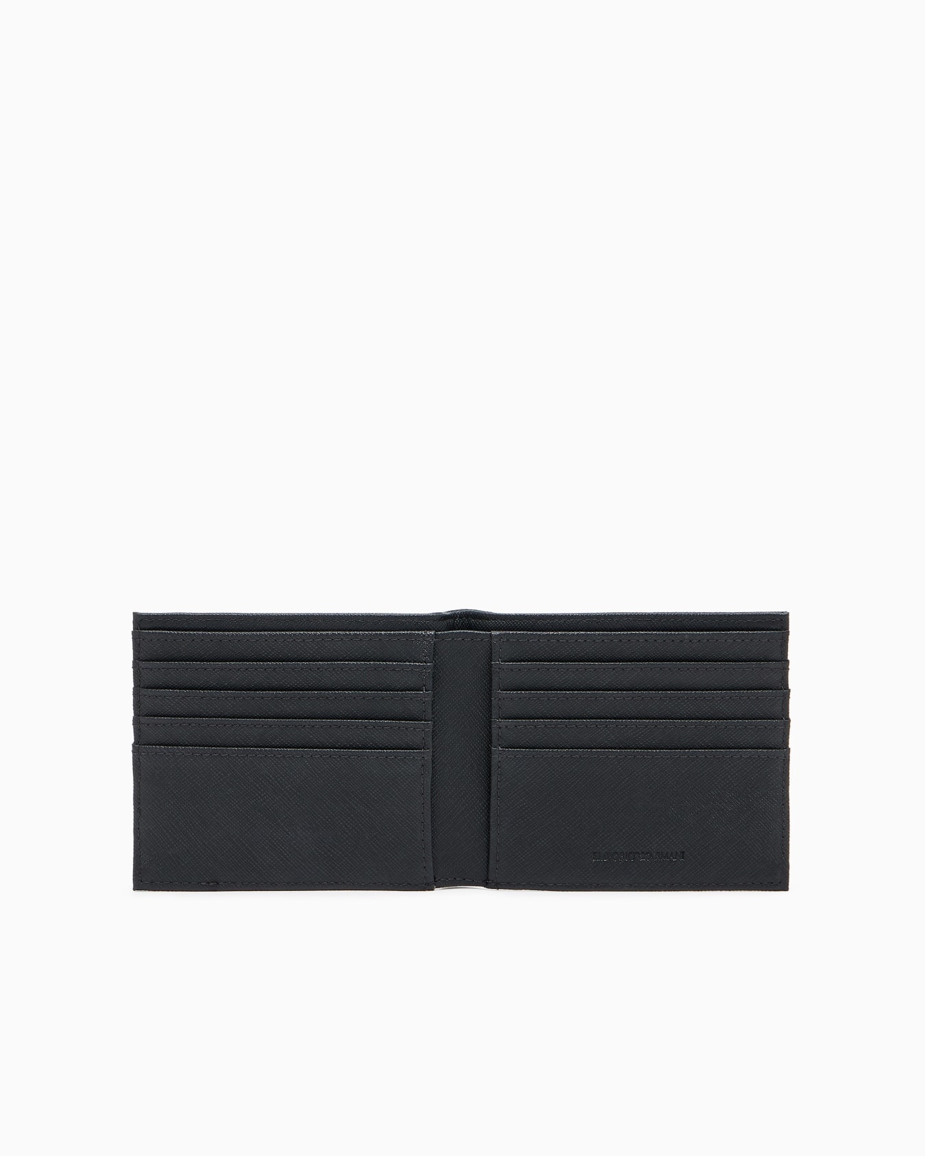 Caja regalo con cartera y tarjetero en piel saffiano regenerada con placa de águila ASV Diapositiva 2