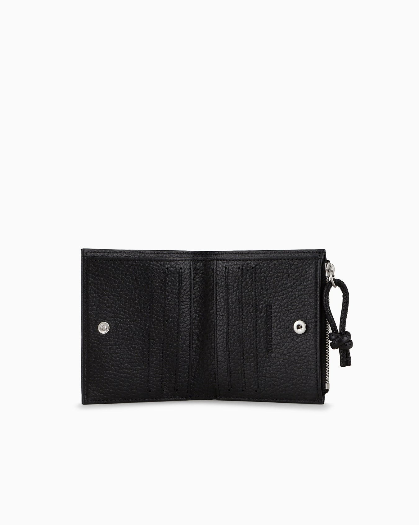 Porte-cartes zippé en cuir martelé Diapositive 2