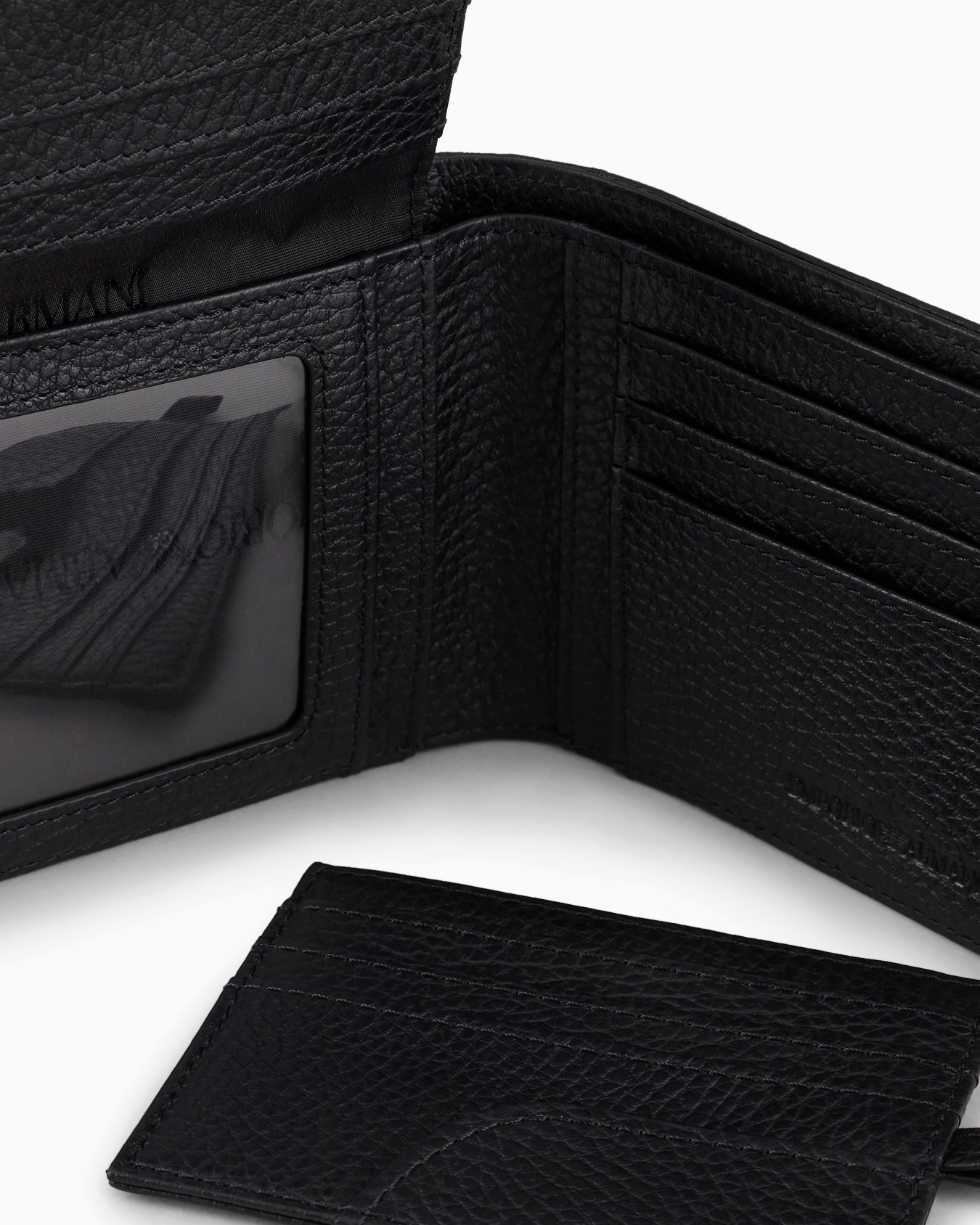 Tumbled leather wallet with removable card holder Slide 3