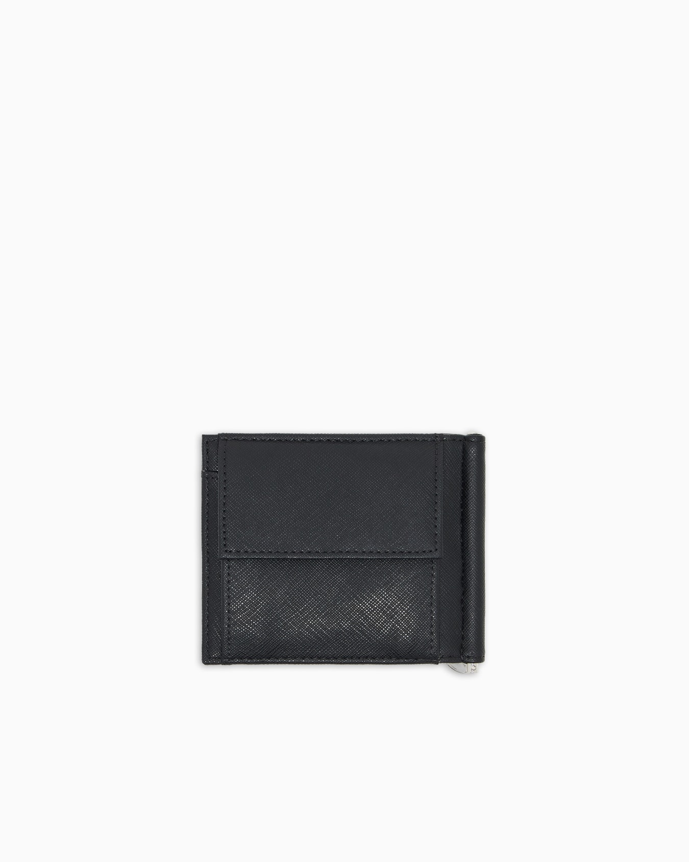 ASV regenerated Saffiano leather compact wallet with eagle plate Slide 1