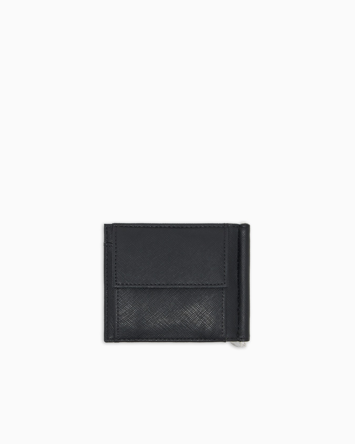 ASV regenerated Saffiano leather compact wallet with eagle plate Slide 1