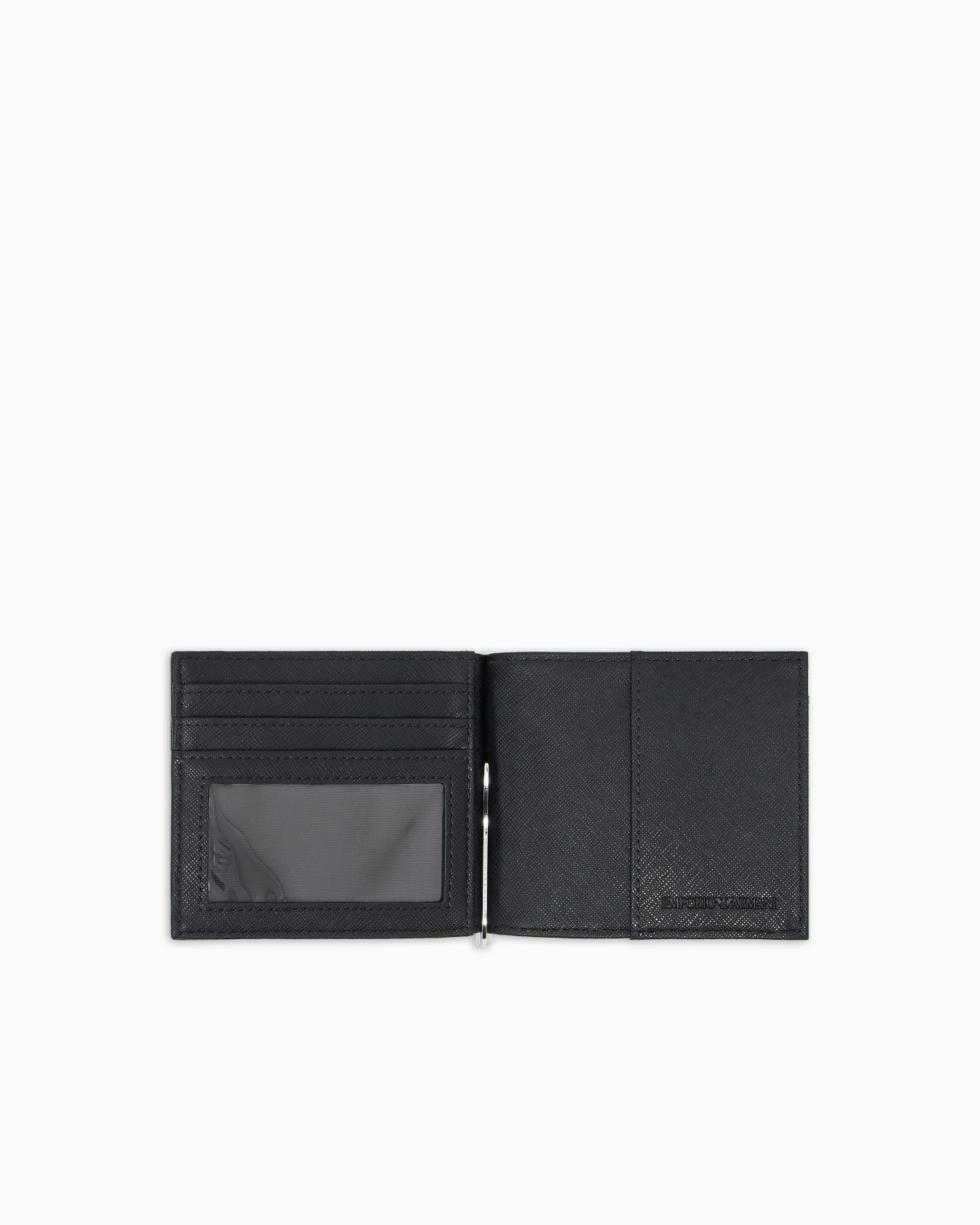 ASV regenerated Saffiano leather compact wallet with eagle plate Slide 2