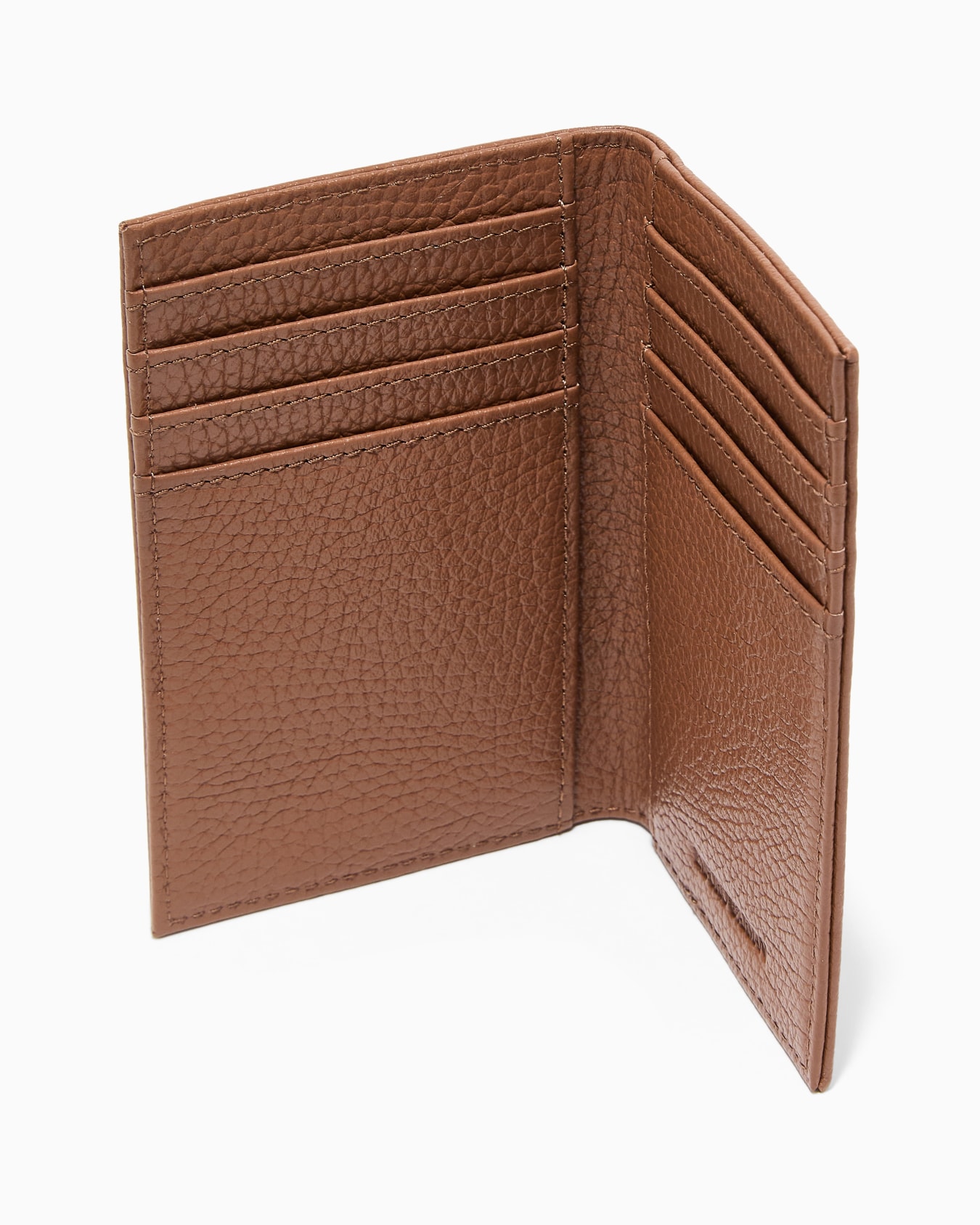 Zipped, tumbled-leather bi-fold card holder Slide 3