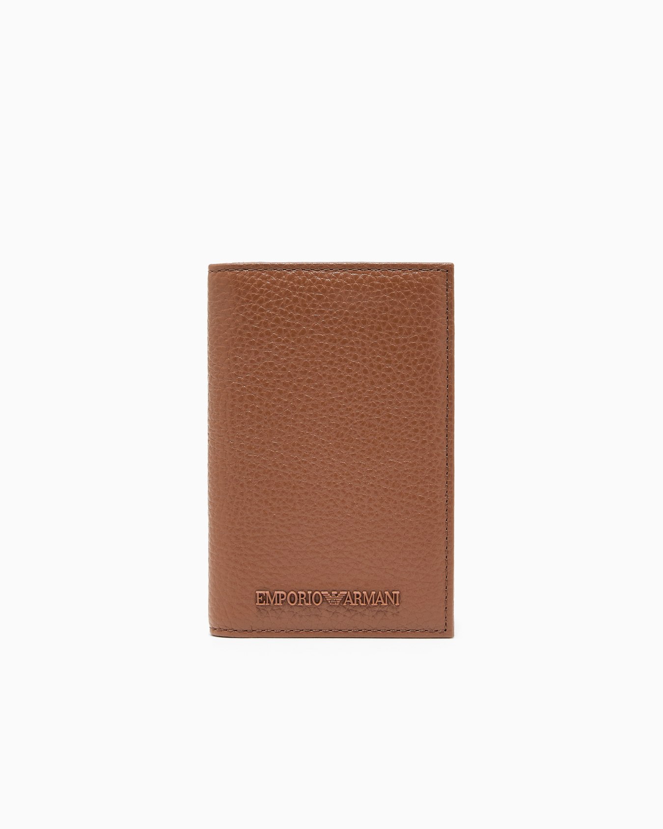 Zipped, tumbled-leather bi-fold card holder Slide 0