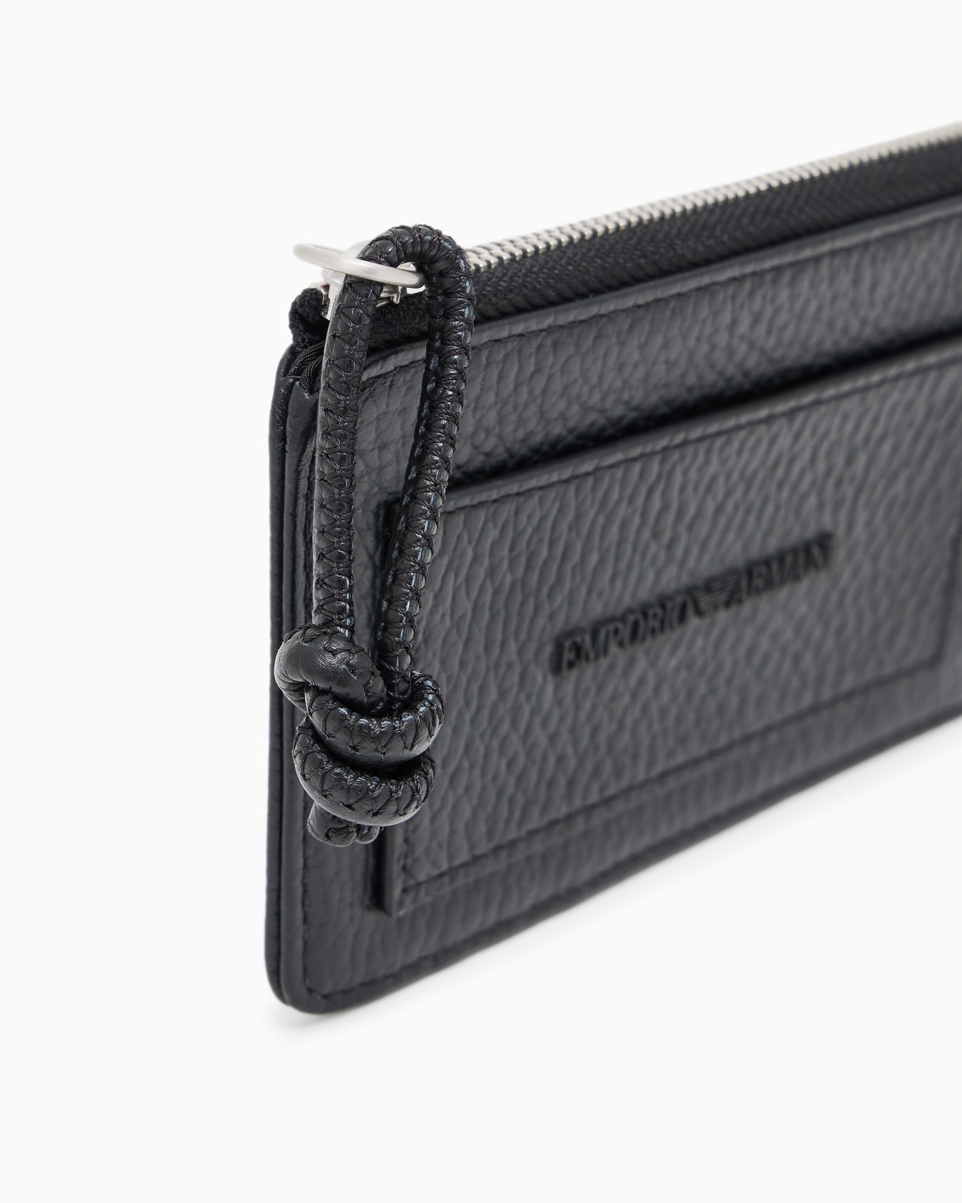 Porte-cartes zippé en cuir martelé Diapositive 3