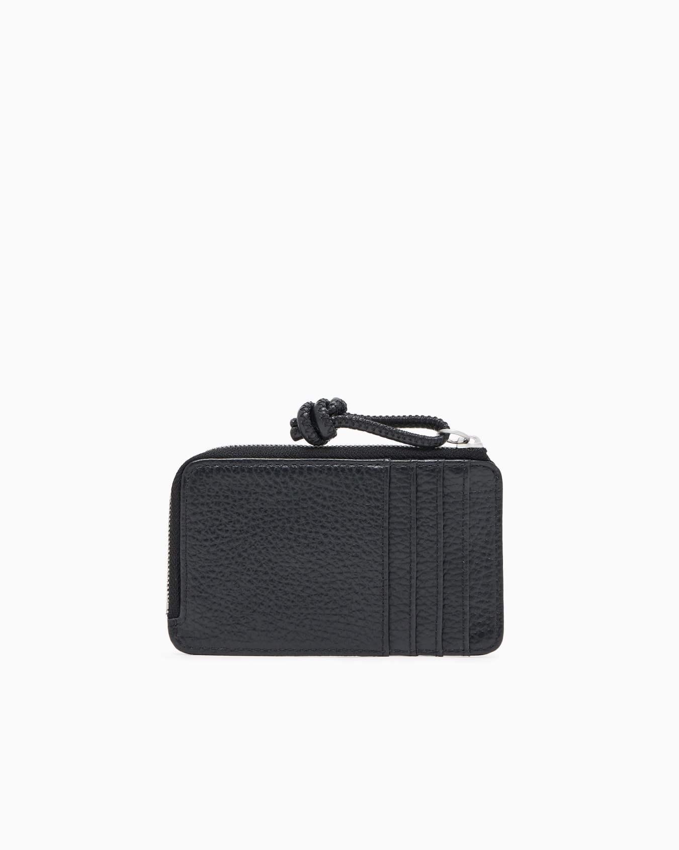 Porte-cartes zippé en cuir martelé Diapositive 1