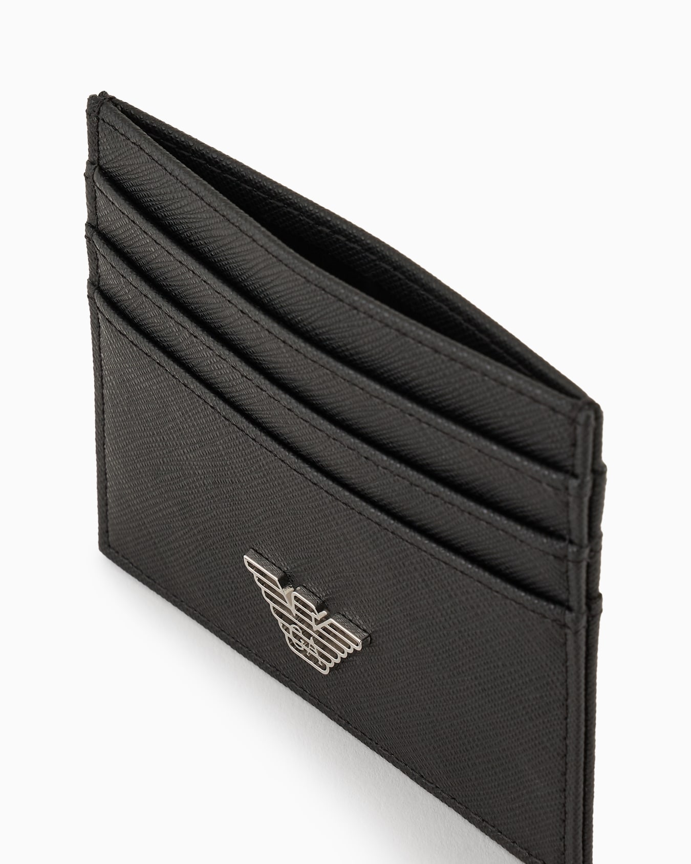 ASV gift box with regenerated Saffiano leather wallet and card holder with eagle plate Slide 3