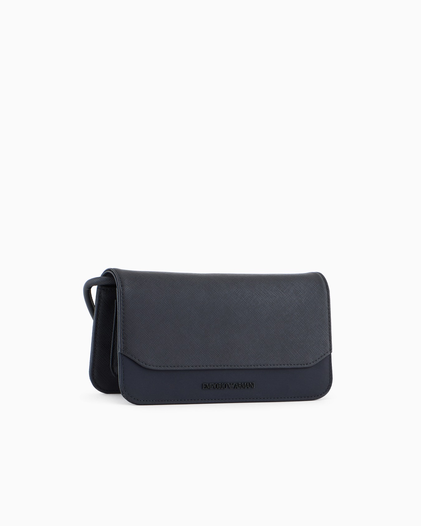 Bolso para dispositivos electrónicos con bandolera en piel saffiano regenerada y nailon reciclado ASV Diapositiva 1