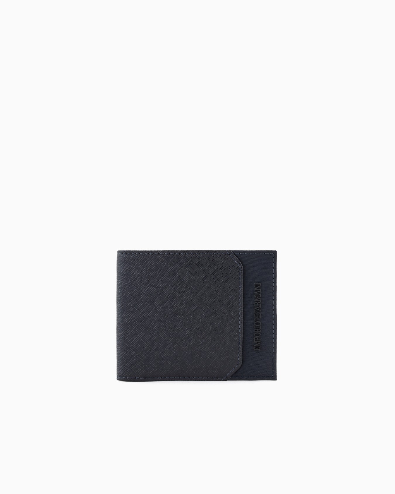 Portafoglio bifold in saffiano e nylon Slide 0
