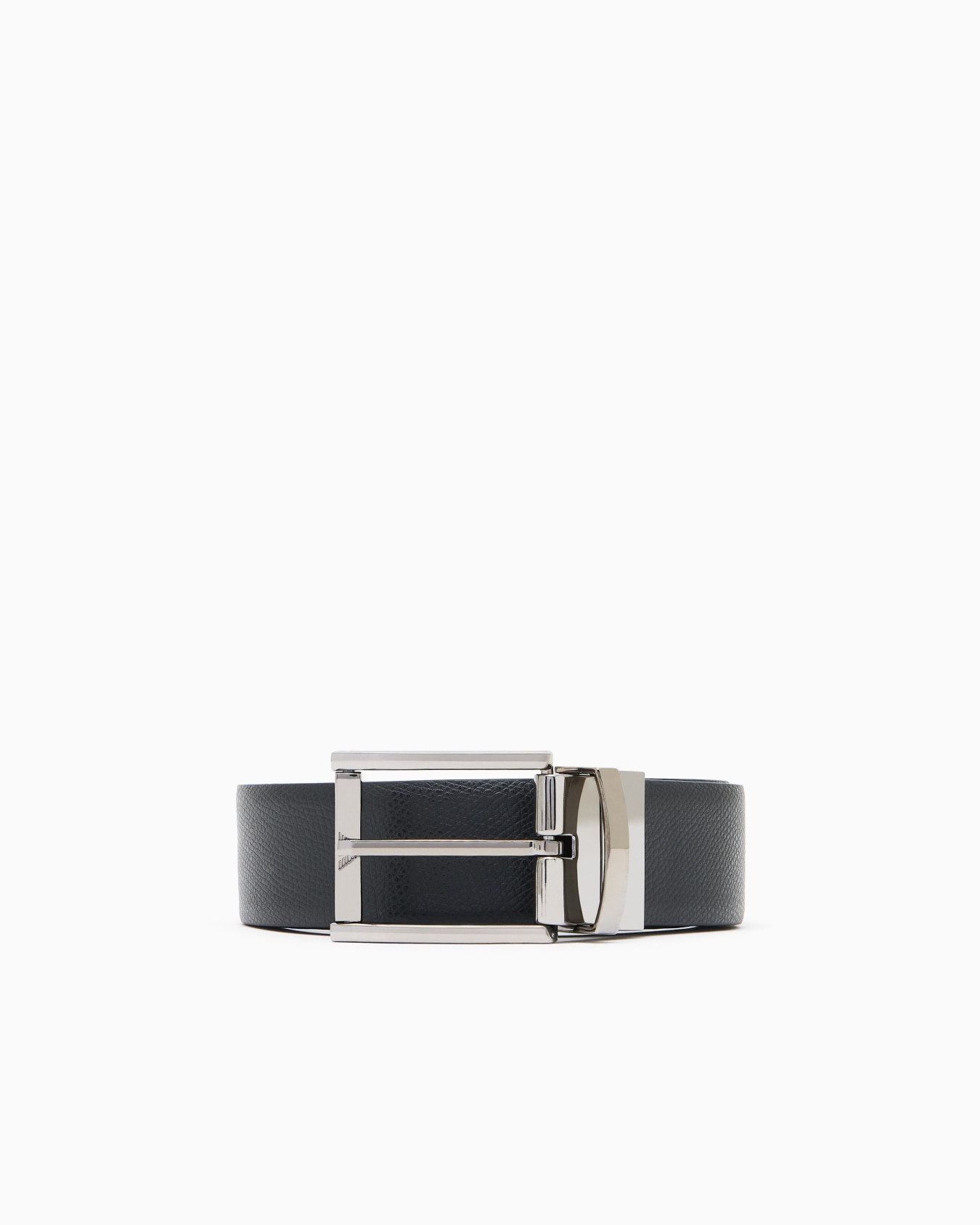 Reversible leather belt with one side in palmellato leather Slide 0