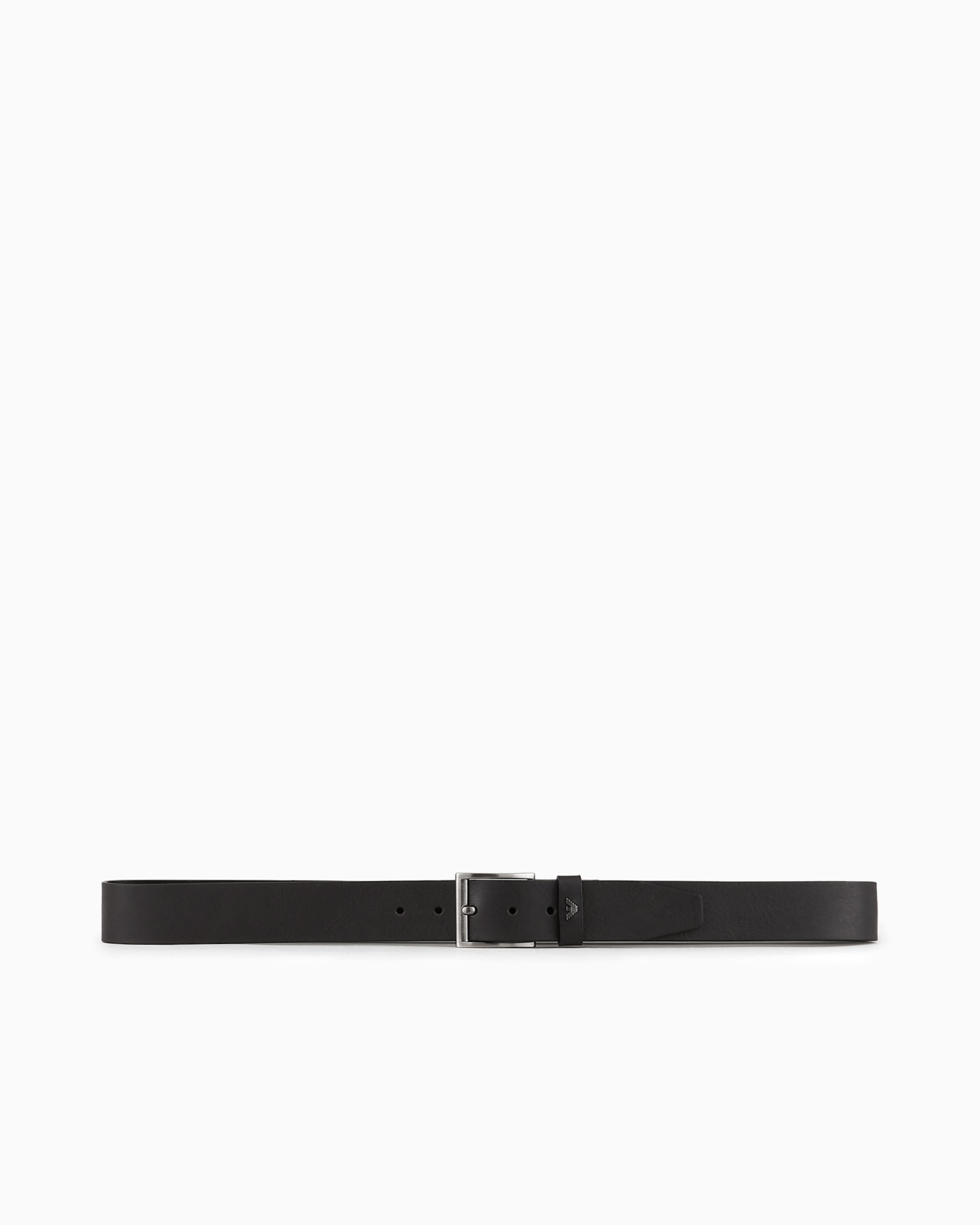 Tumbled-leather belt with oversized logo lettering Slide 2