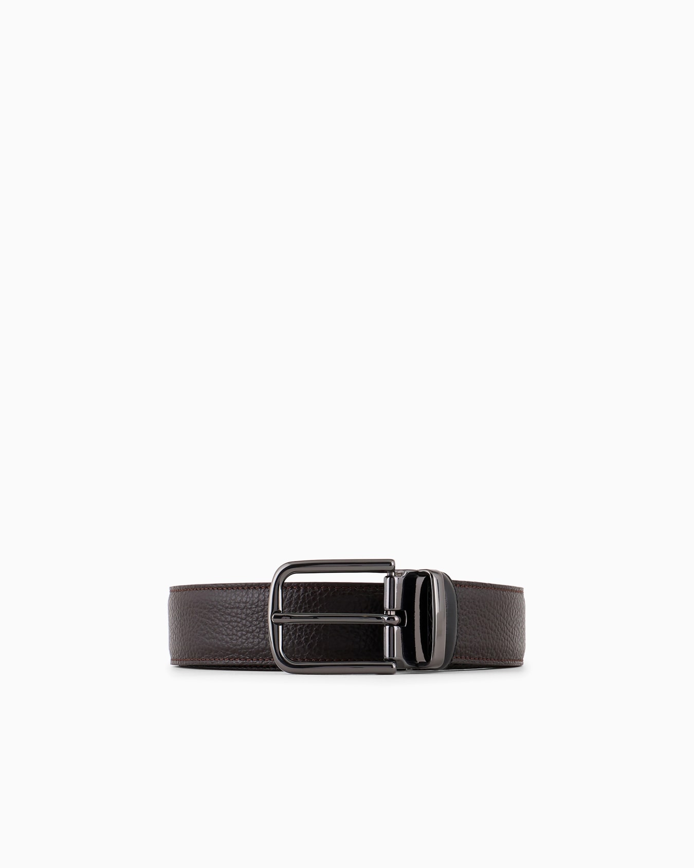 Ceinture réversible en cuir grainé Diapositive 0