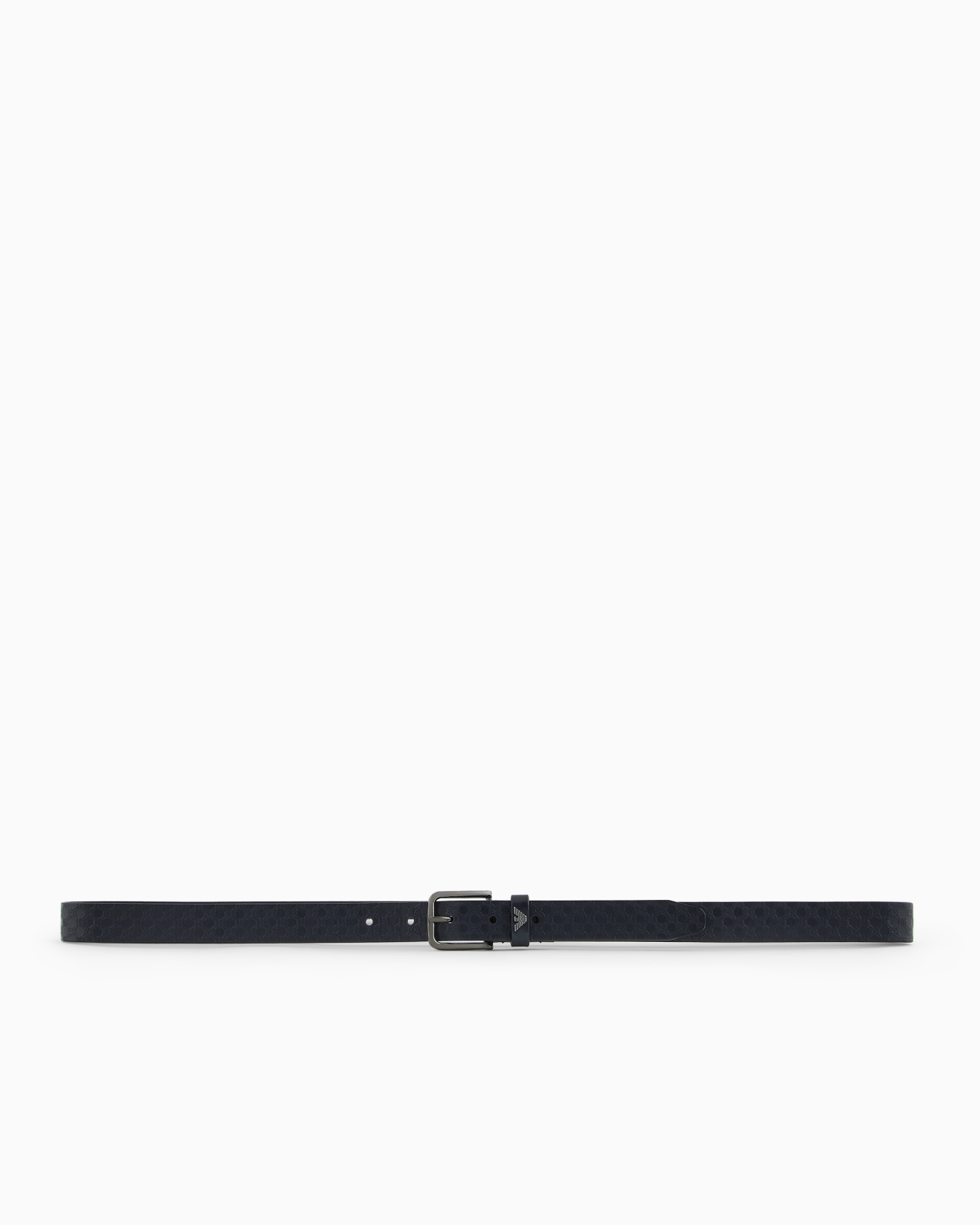 Leather belt with all-over embossed pattern Slide 2