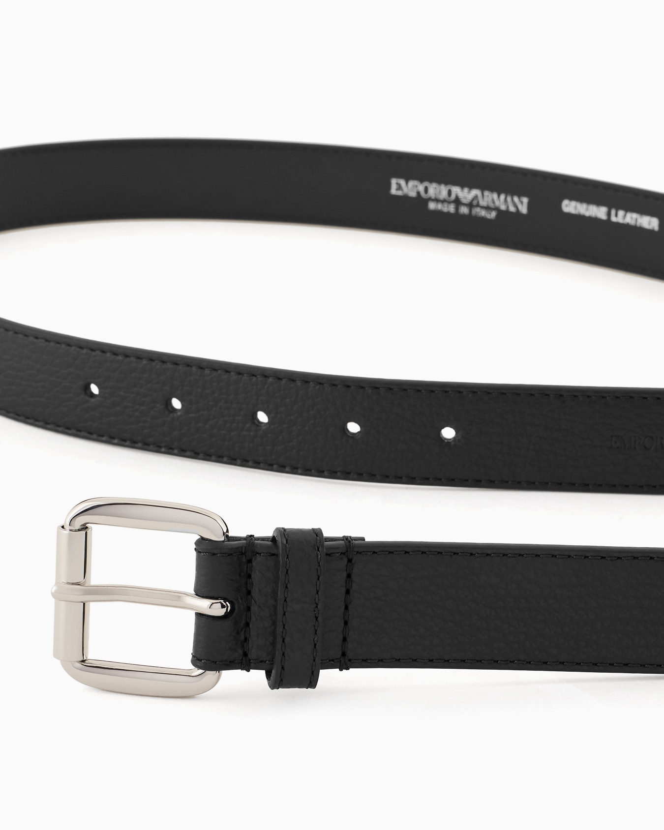 Ceinture en cuir lisse Diapositive 1