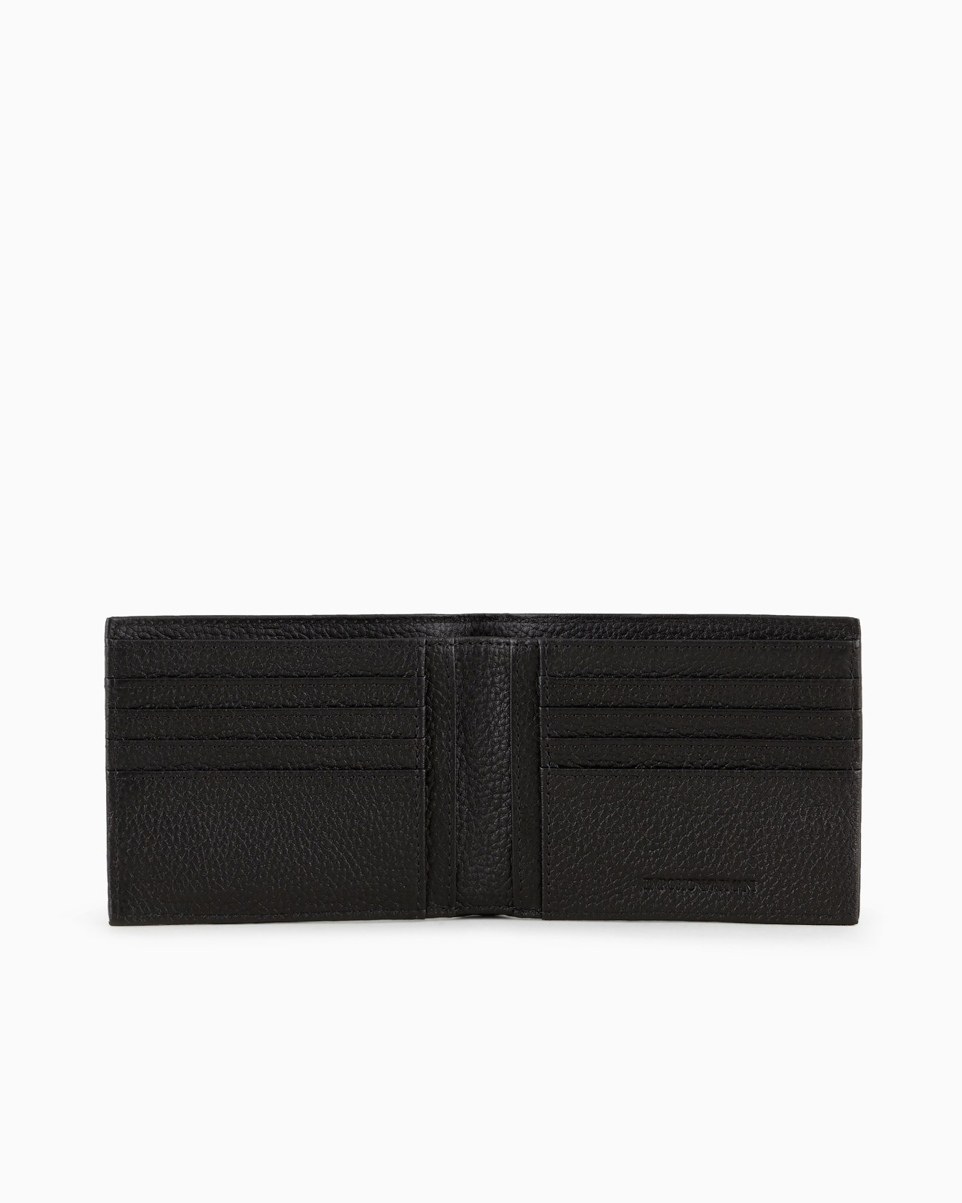 Leather wallet with all-over embossed eagle Slide 2