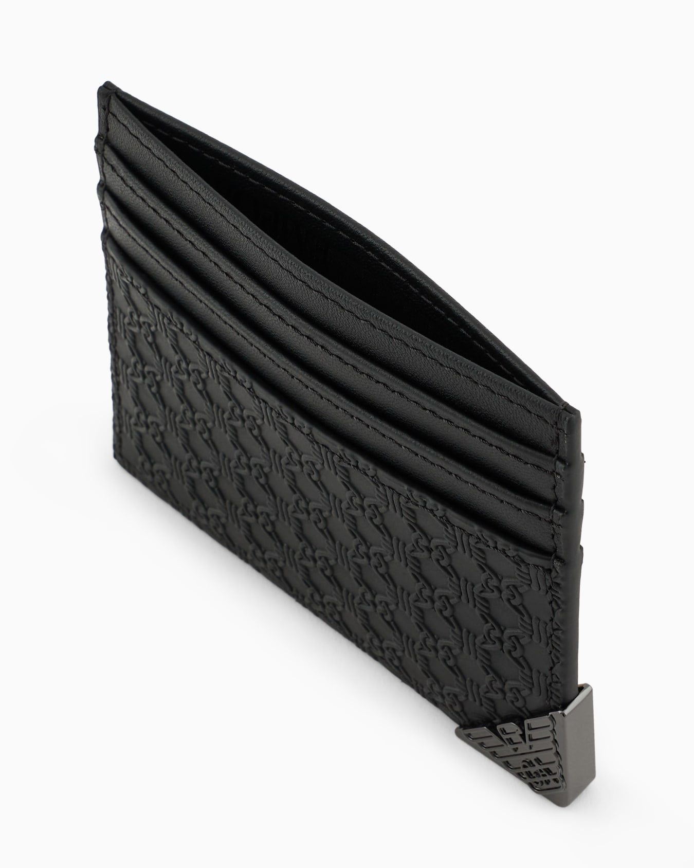 Tarjetero de piel con estampado integral en relieve Diapositiva 2