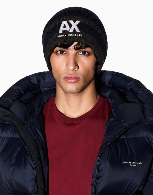 Beanie hat with allover logo