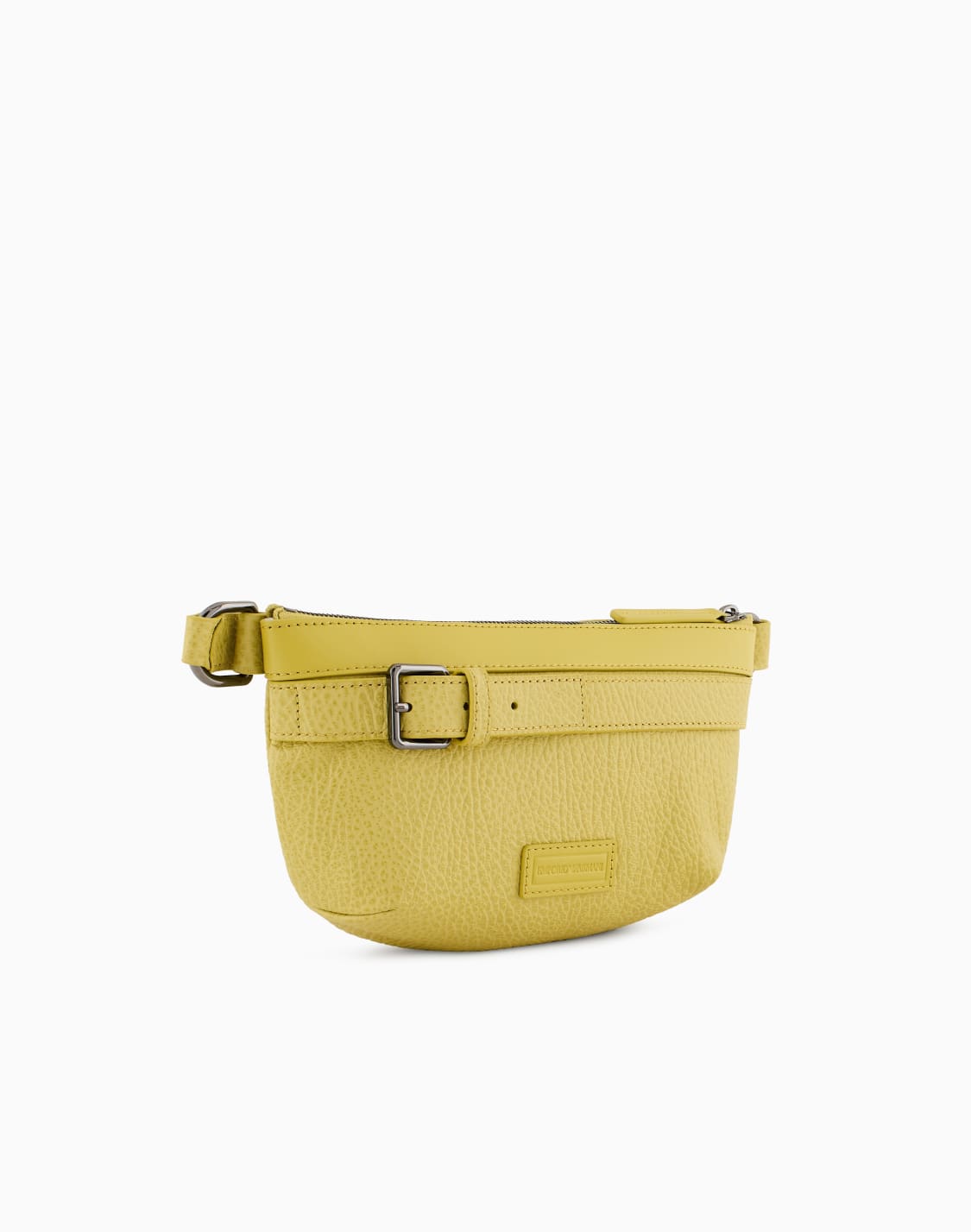 pebbled-leather-belt-bag-with-smooth-leather-details-yellow--emporio-armani
