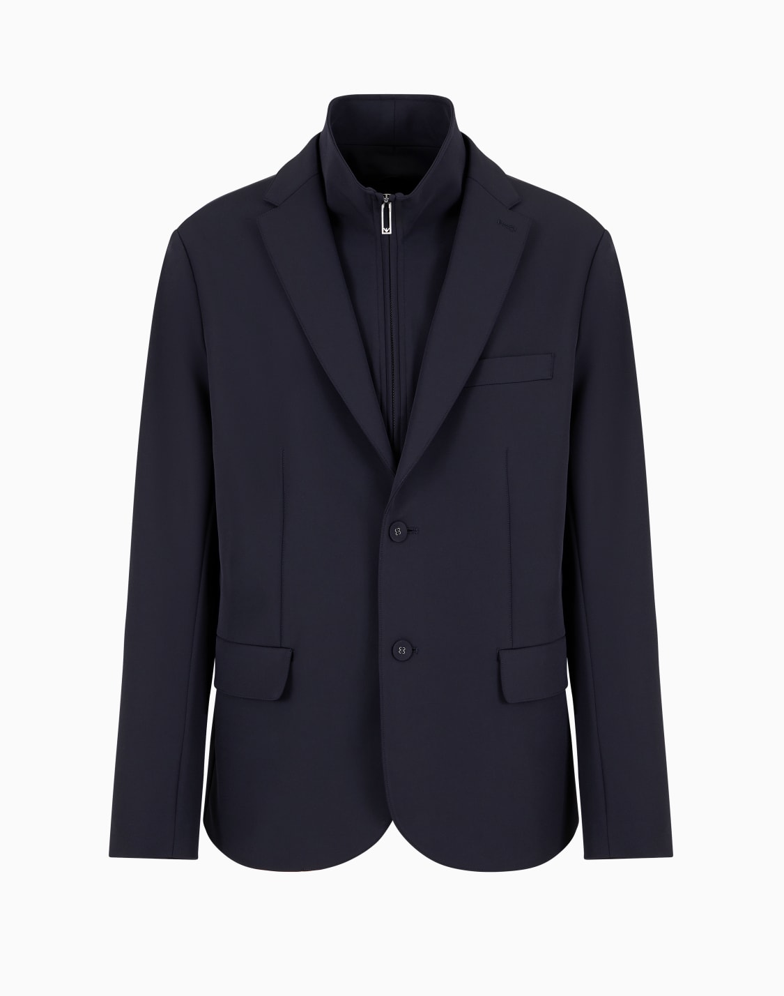 veste-simple-boutonnage-avec-plastron-interne-entirement-zipp-en-nylon-au-toucher-doux-bleu-marine--emporio-armani