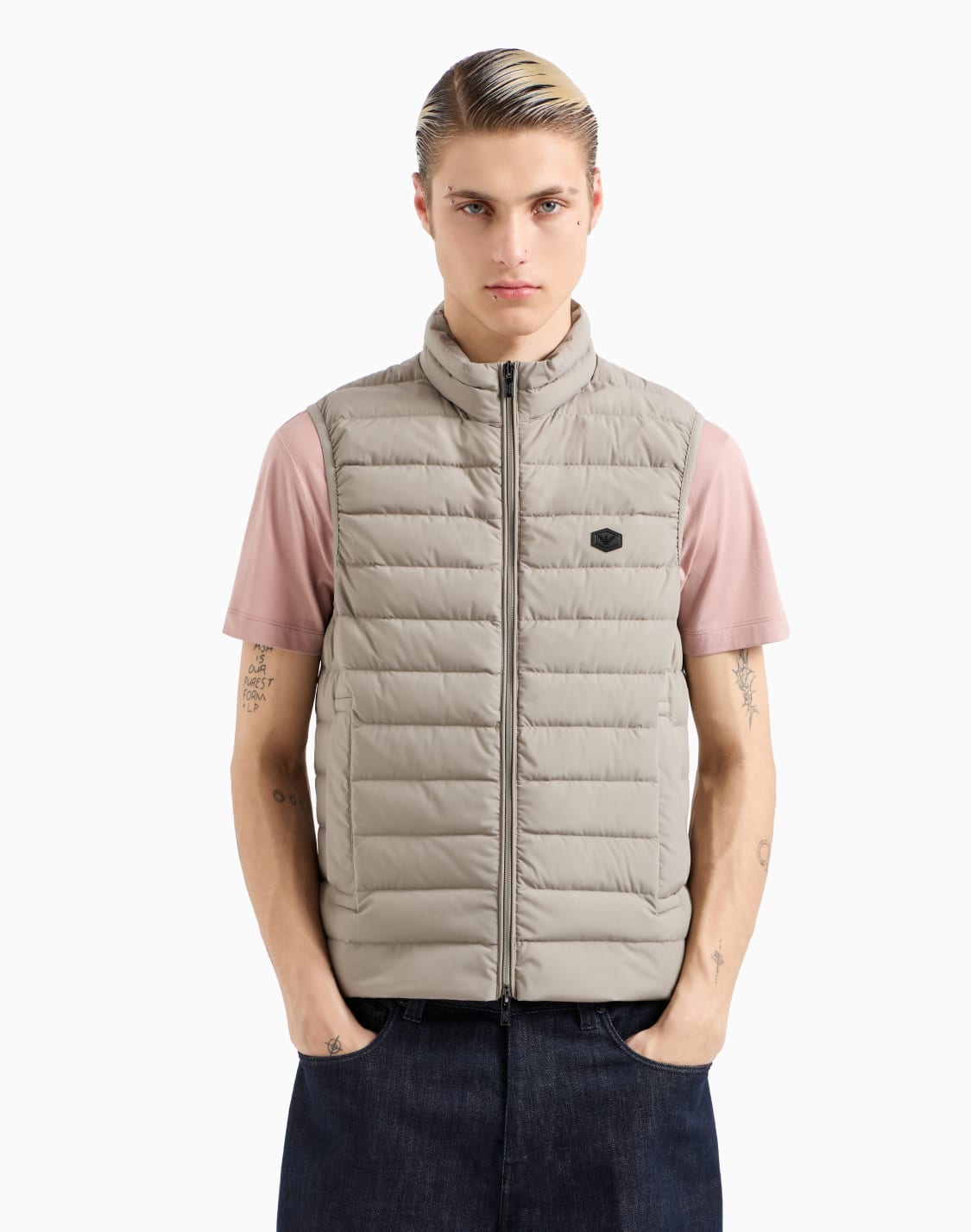 sleeveless-full-zip-down-jacket-in-quilted-nylon-with-eagle-logo-patch-beige--emporio-armani